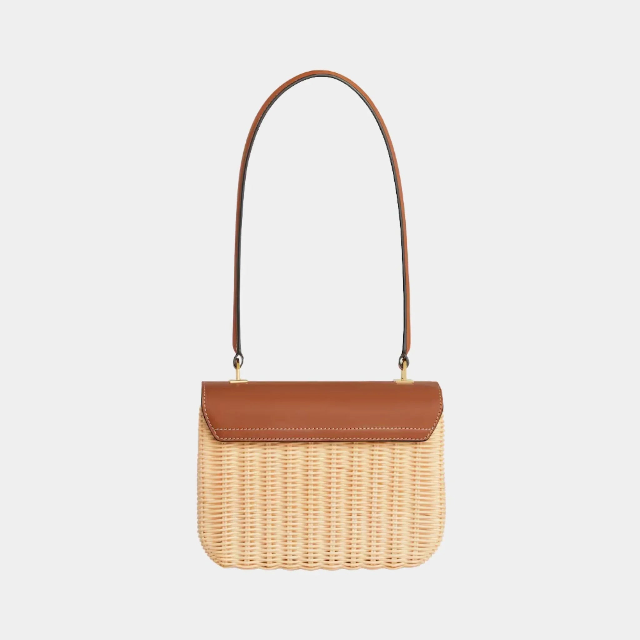 Teen Garance Bag in Wicker and Natural Calfskin