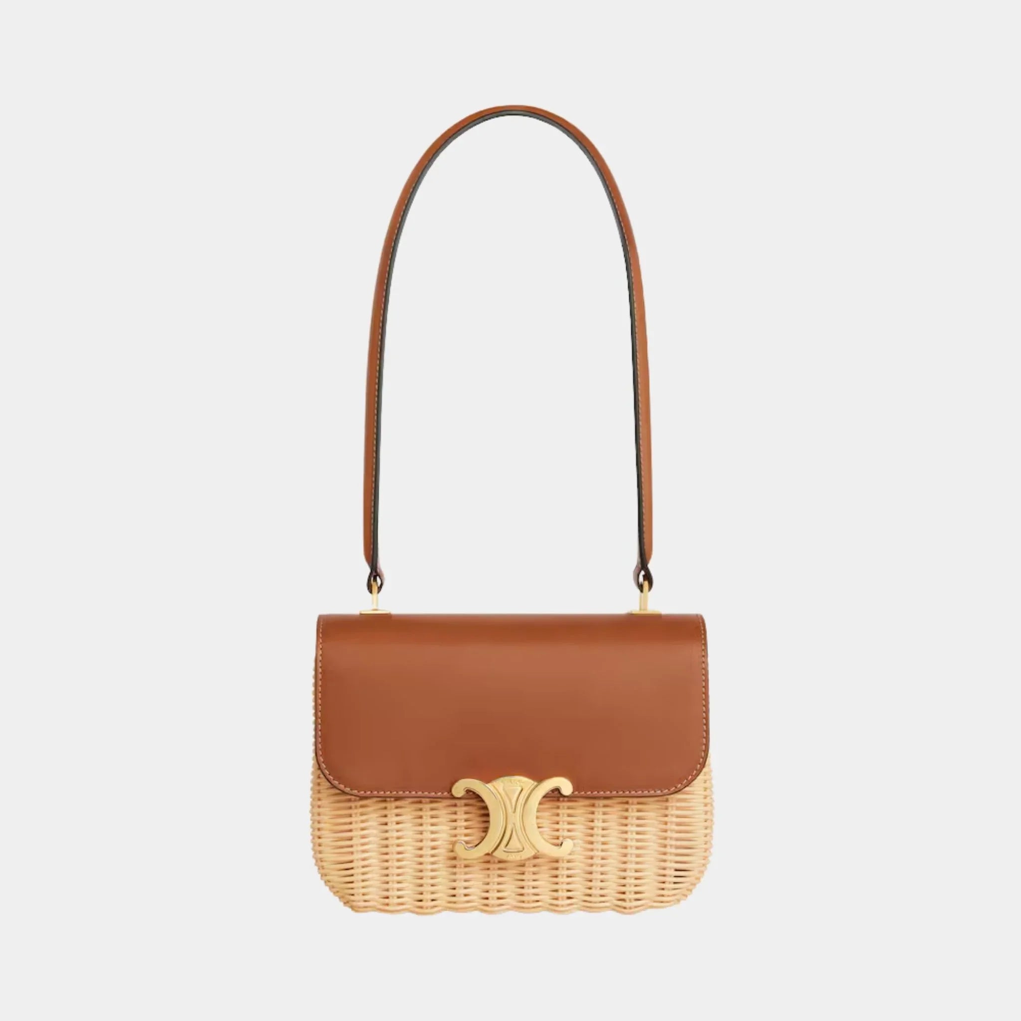 Teen Garance Bag in Wicker and Natural Calfskin