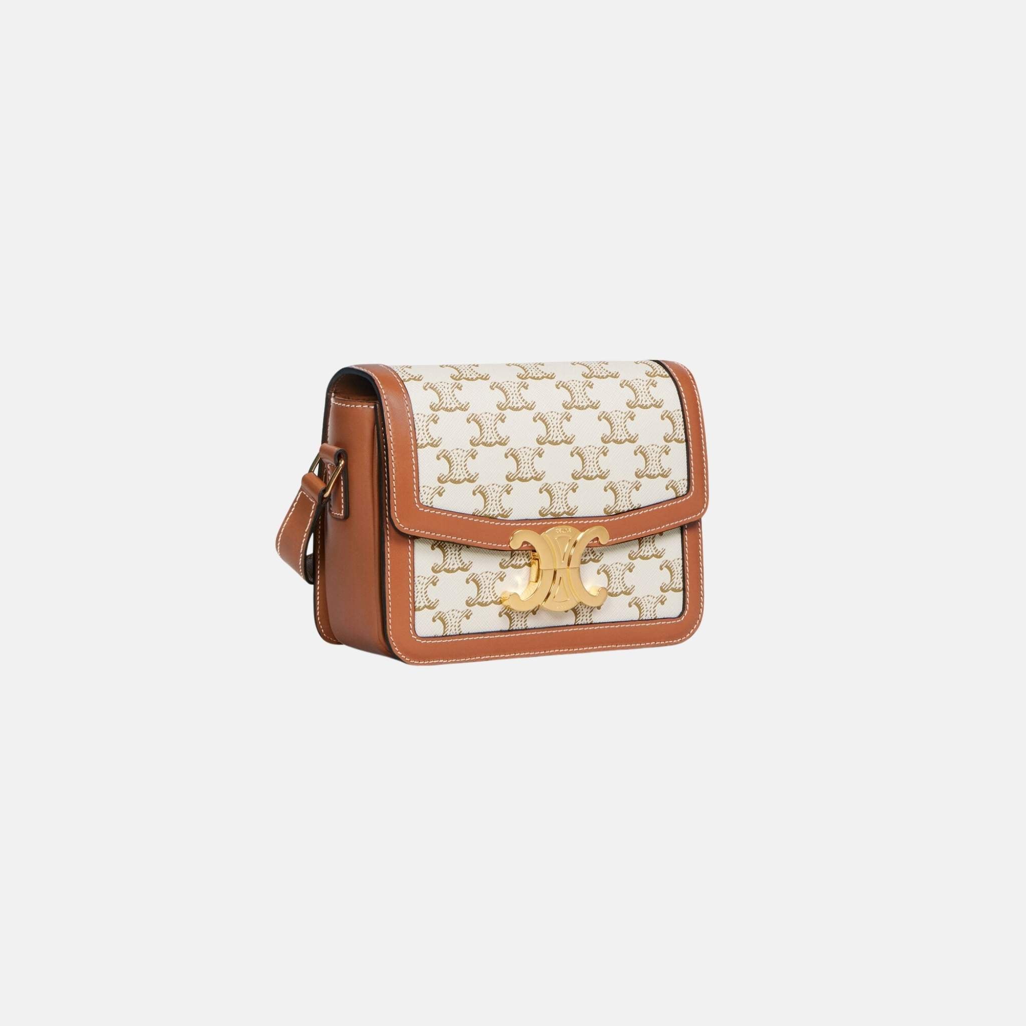 Teen Triomphe Bag In Triomphe Canvas And Calfskin