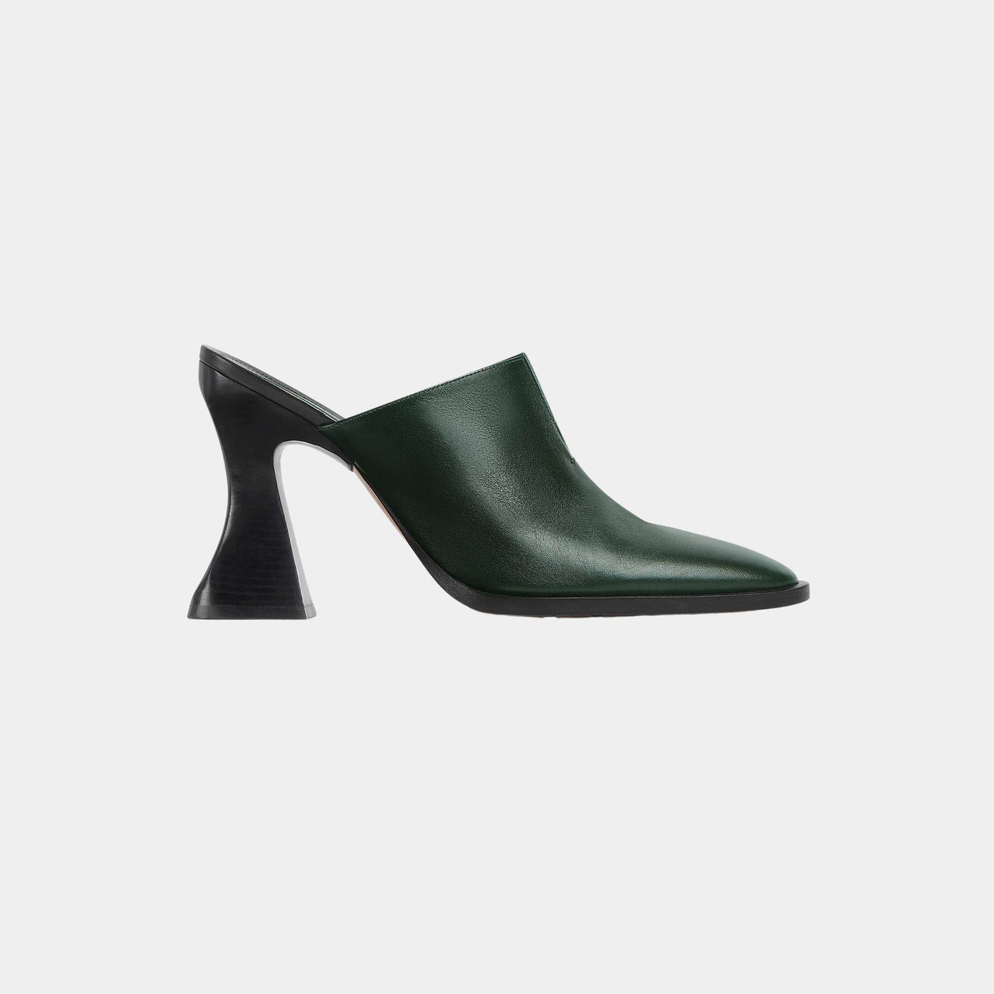 Cha-Cha Calfskin Mule Pump with Sculptural Heel