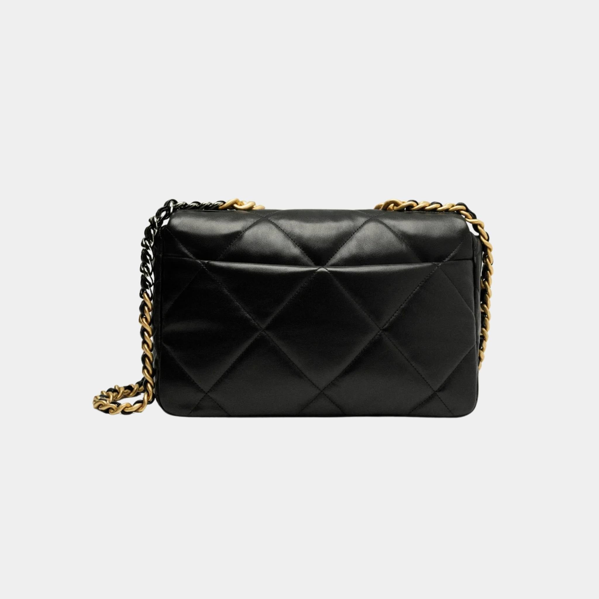 CHANEL 19 Large Handbag Shiny Lambskin