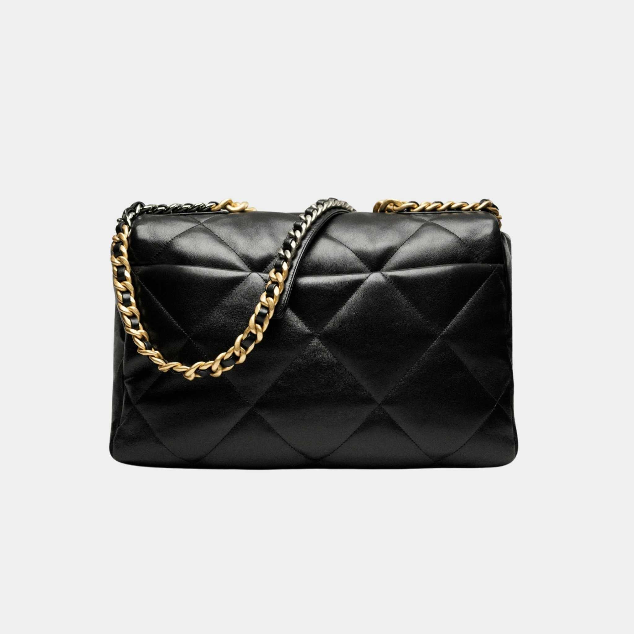 CHANEL 19 Maxi Handbag Shiny Lambskin