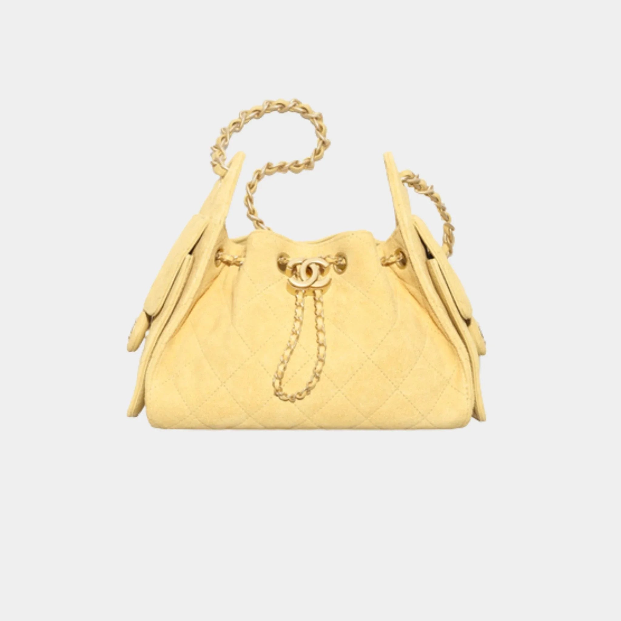 25 Mini Handbag Suede Calfskin & Gold Metal