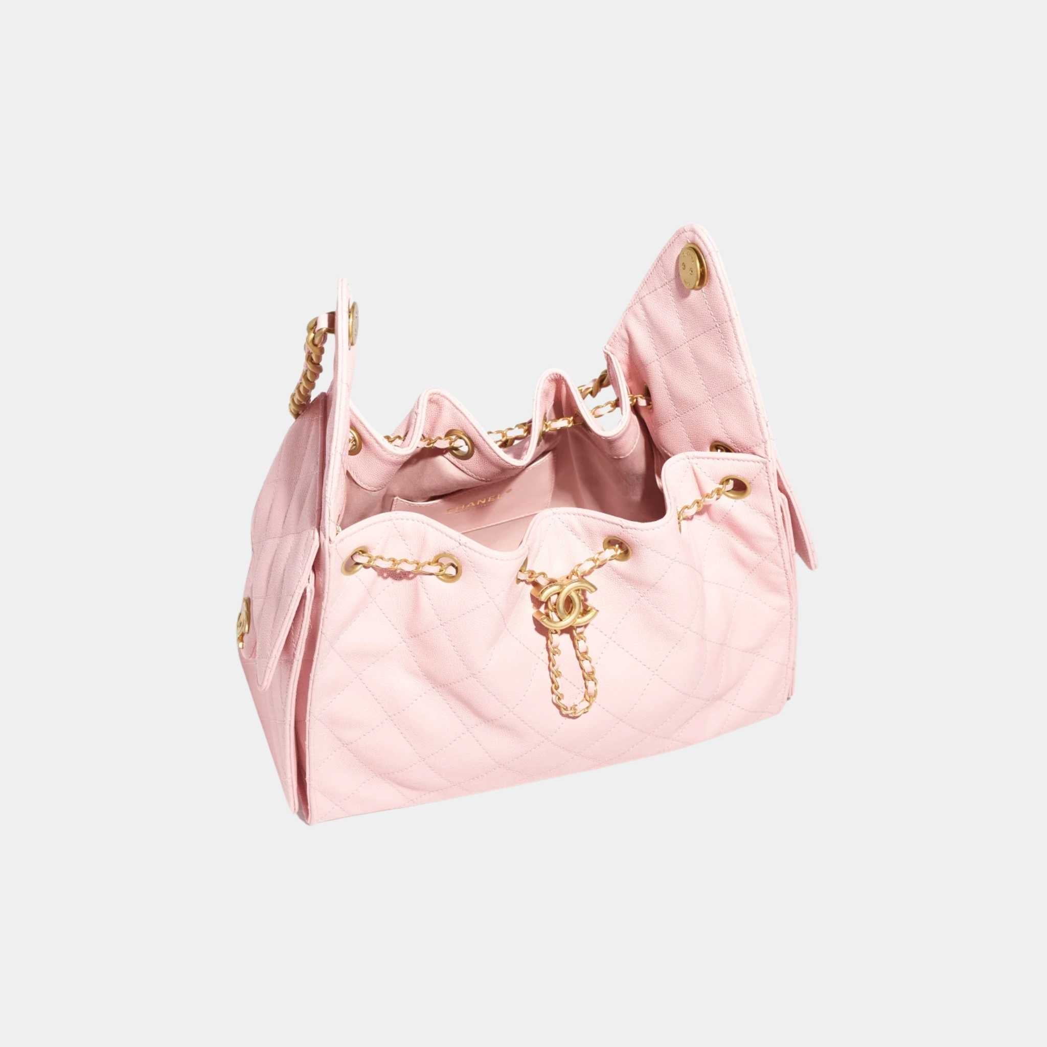 25 Small Handbag Grained Calfskin And Gold-Tone Metal