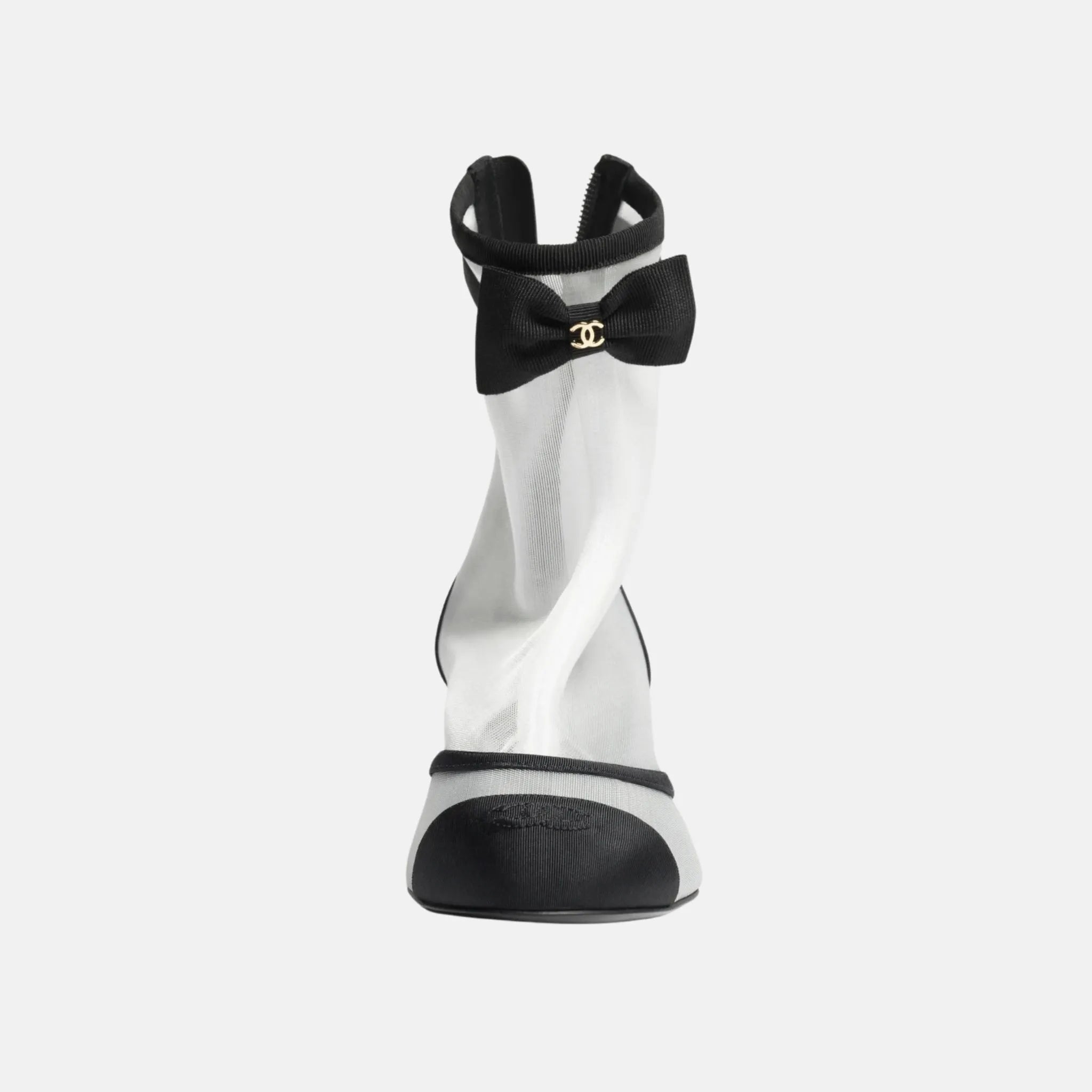 Ankle Boots in Mesh and Grosgrain