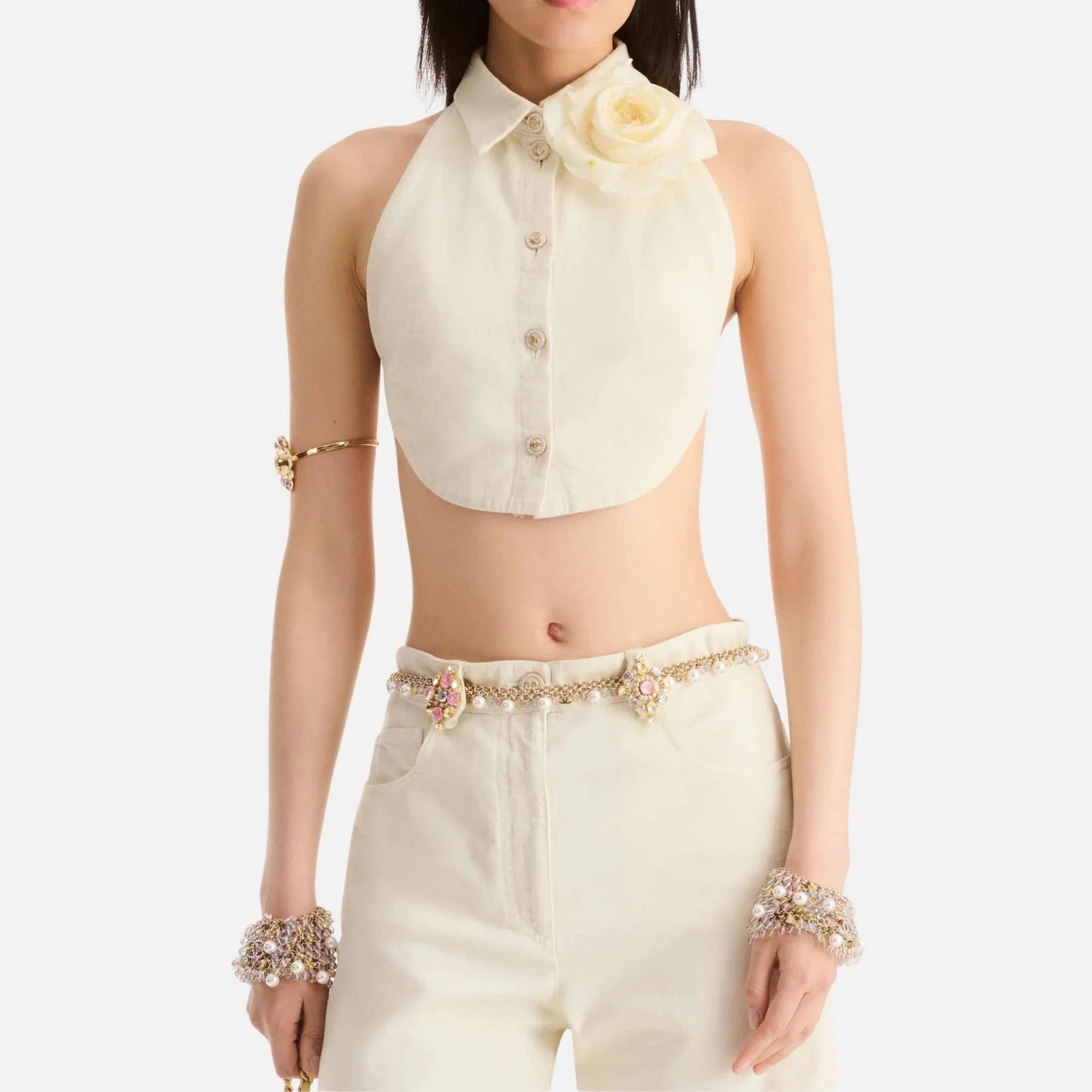 Chanel Backless Top in Denim