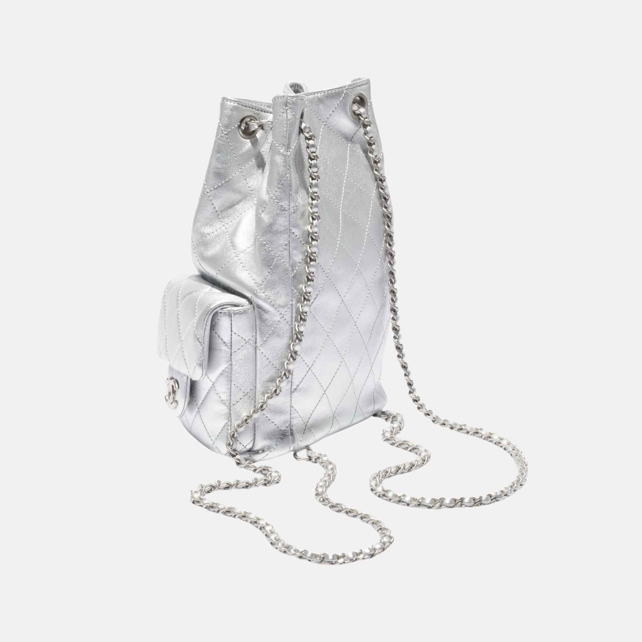 Backpack Cruise 2024/25 In Metallic Lambskin And Silver Metal