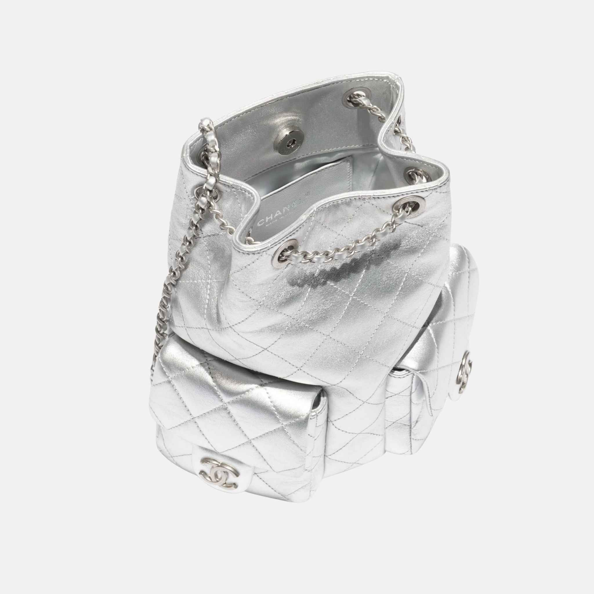 Backpack Cruise 2024/25 In Metallic Lambskin And Silver Metal