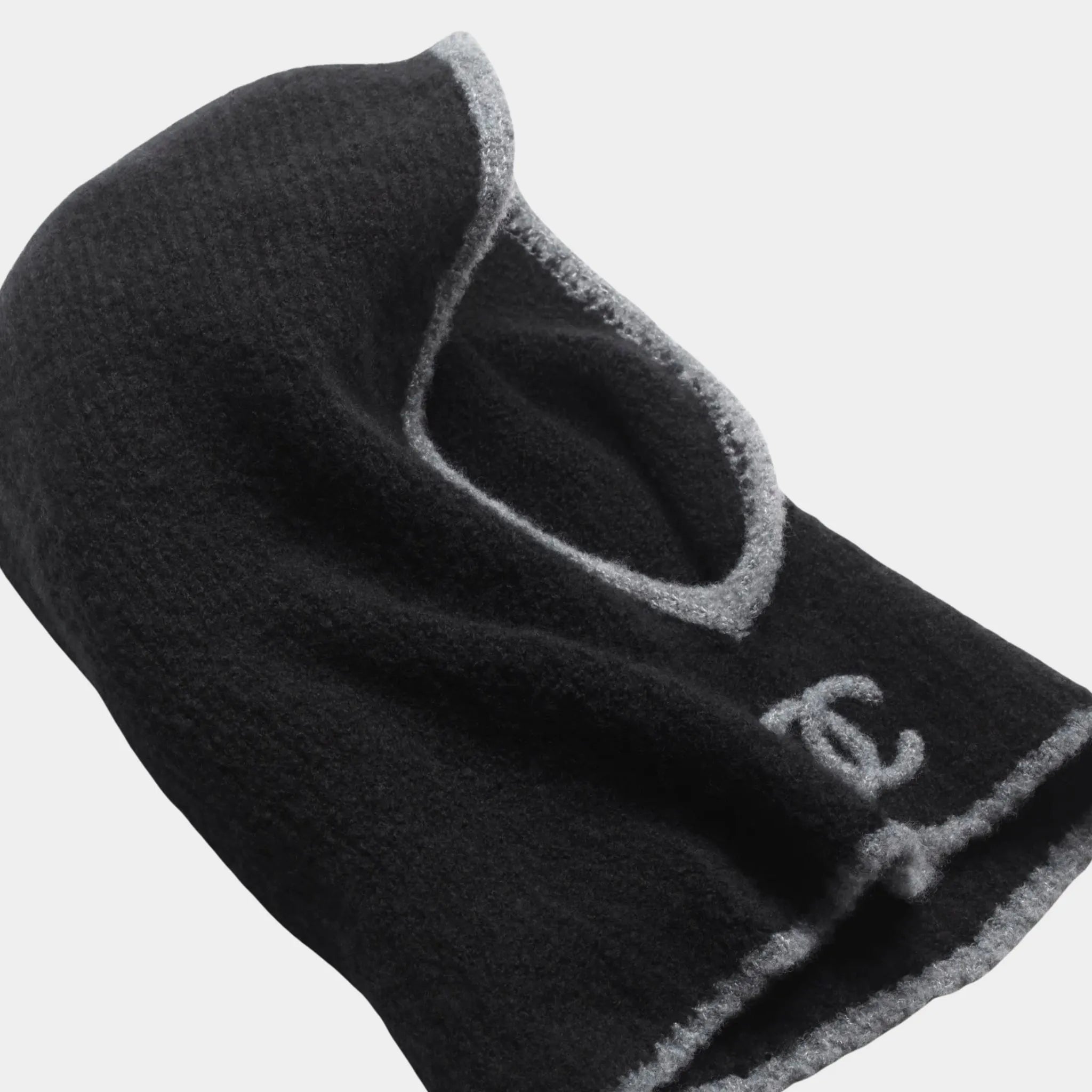 Balaclava Cashmere & Silk Black & Dark Grey