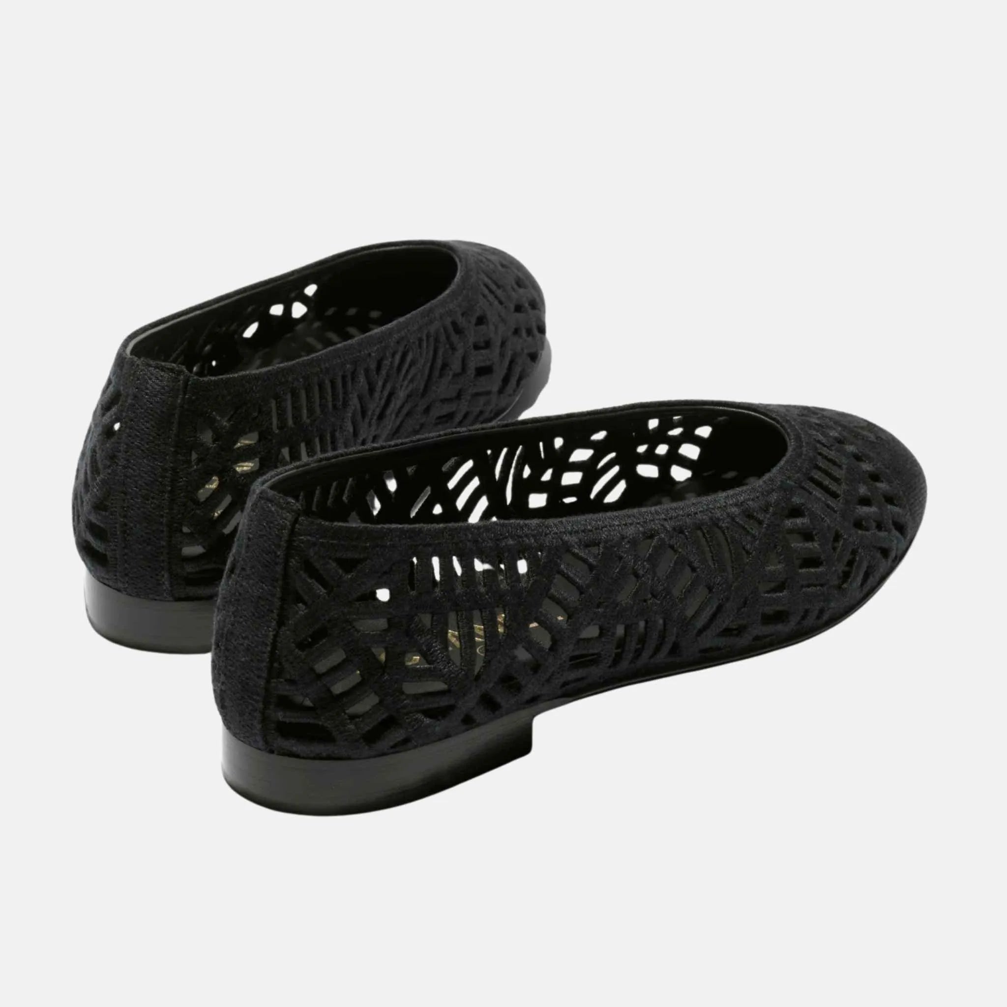 Ballet Flats in Embroidered Cotton