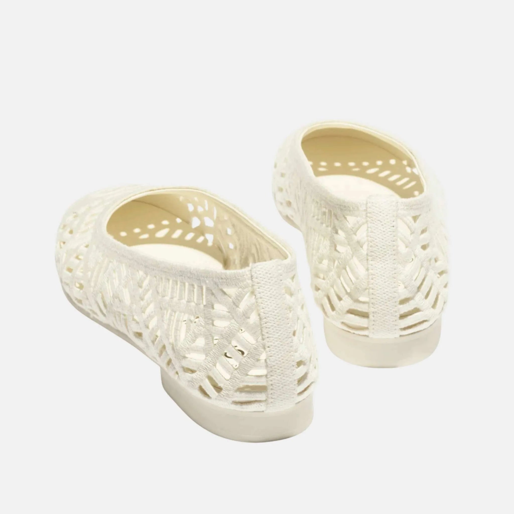 Ballet Flats in Embroidered Cotton