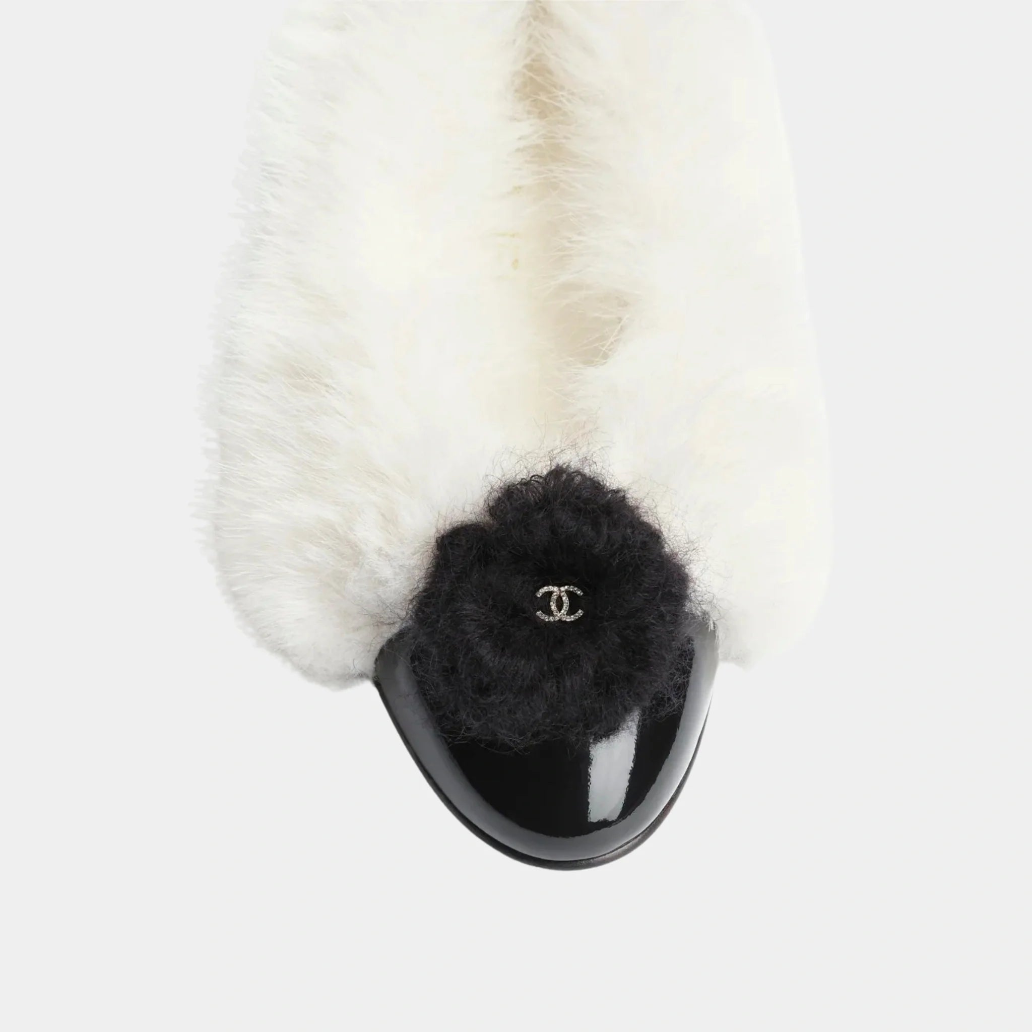 Ballet Flats in Mixed Fibers & Patent Calfskin