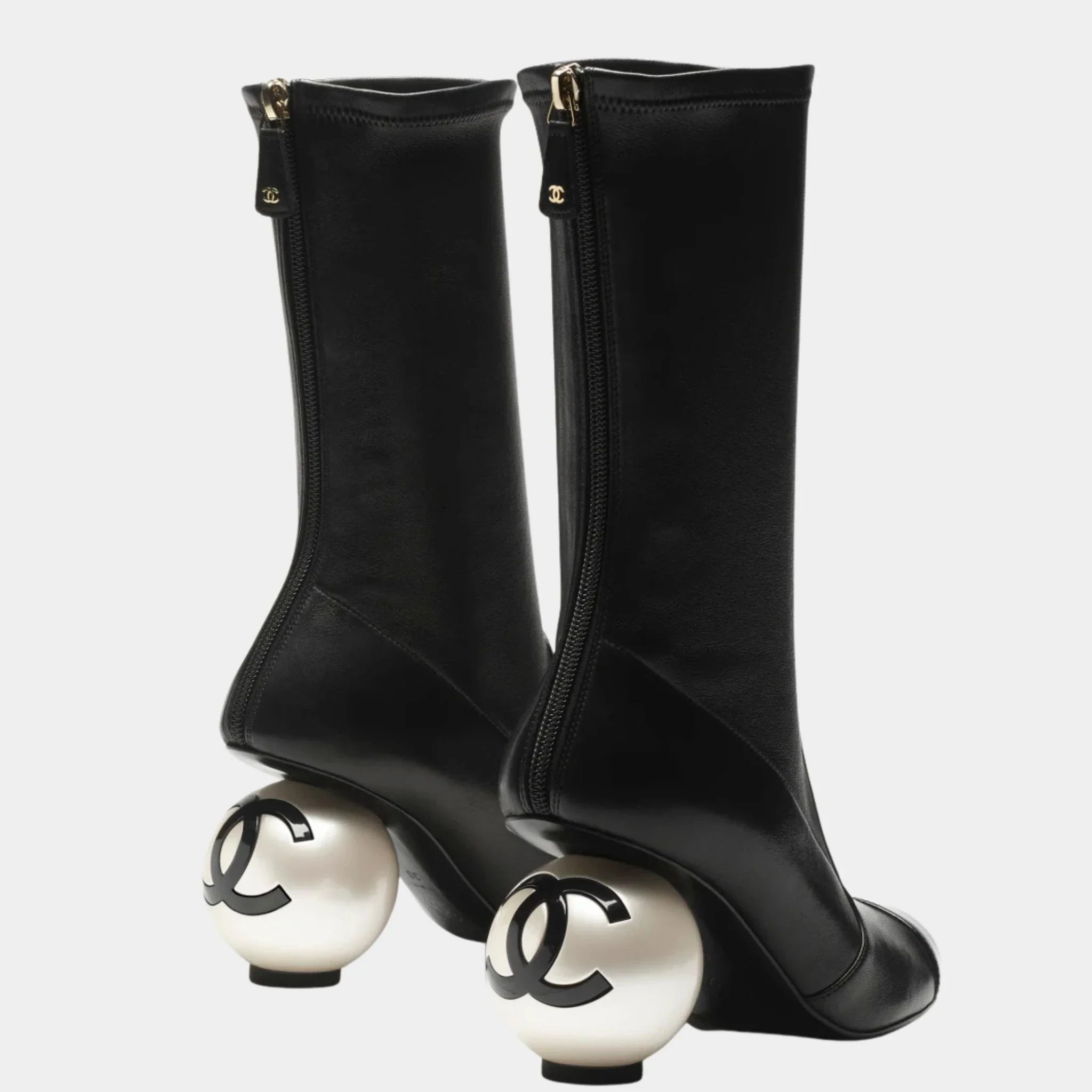 Boots Stretch Lambskin & Patent Calfskin