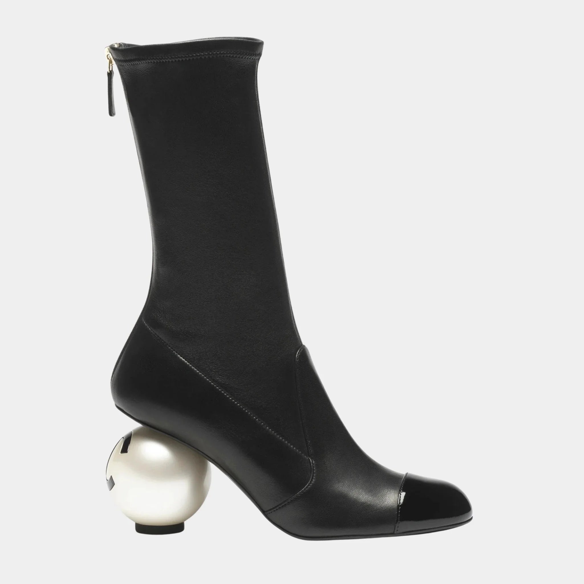 Boots Stretch Lambskin & Patent Calfskin