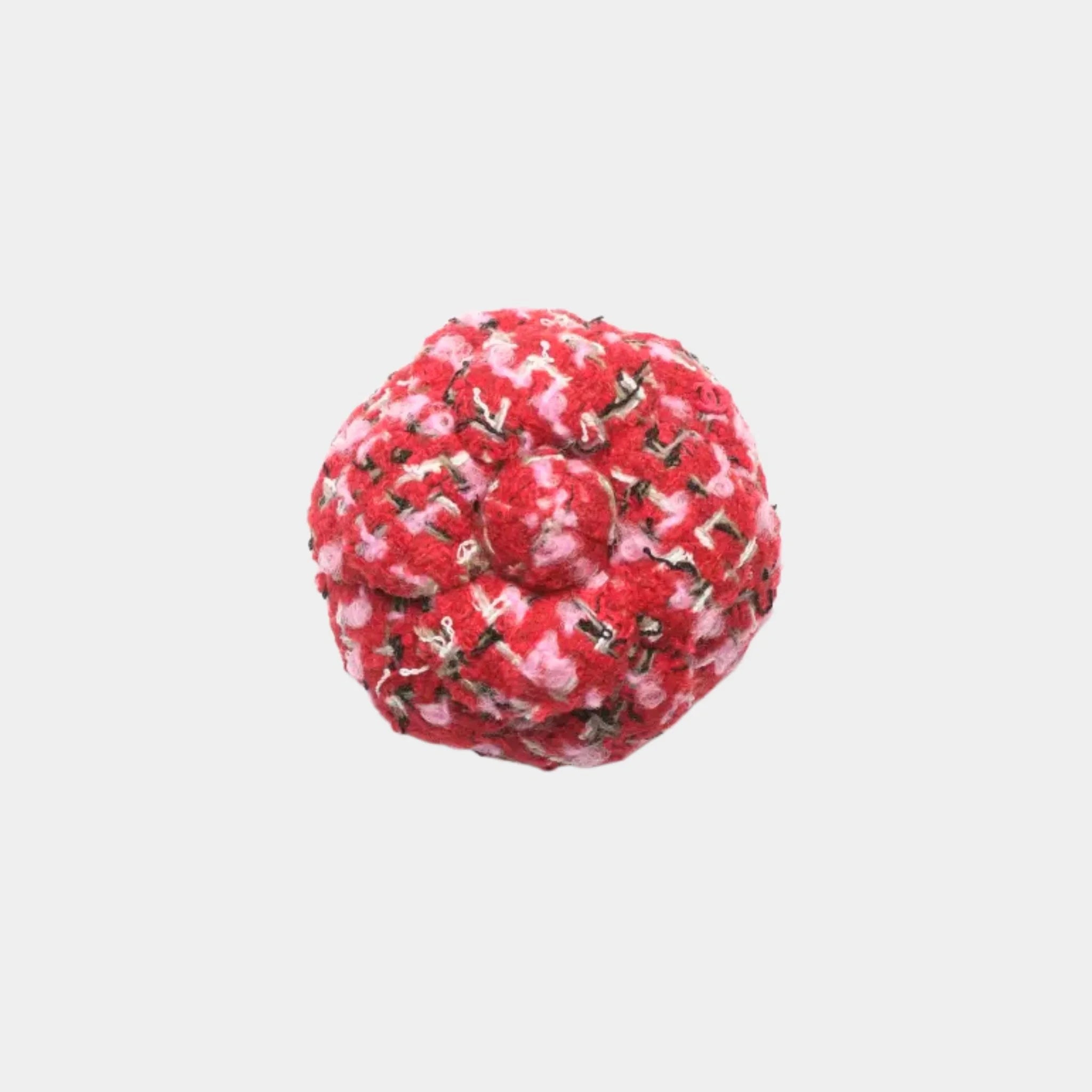 Chanel Camellia Wool & Tweed , Red, pink & black, Front