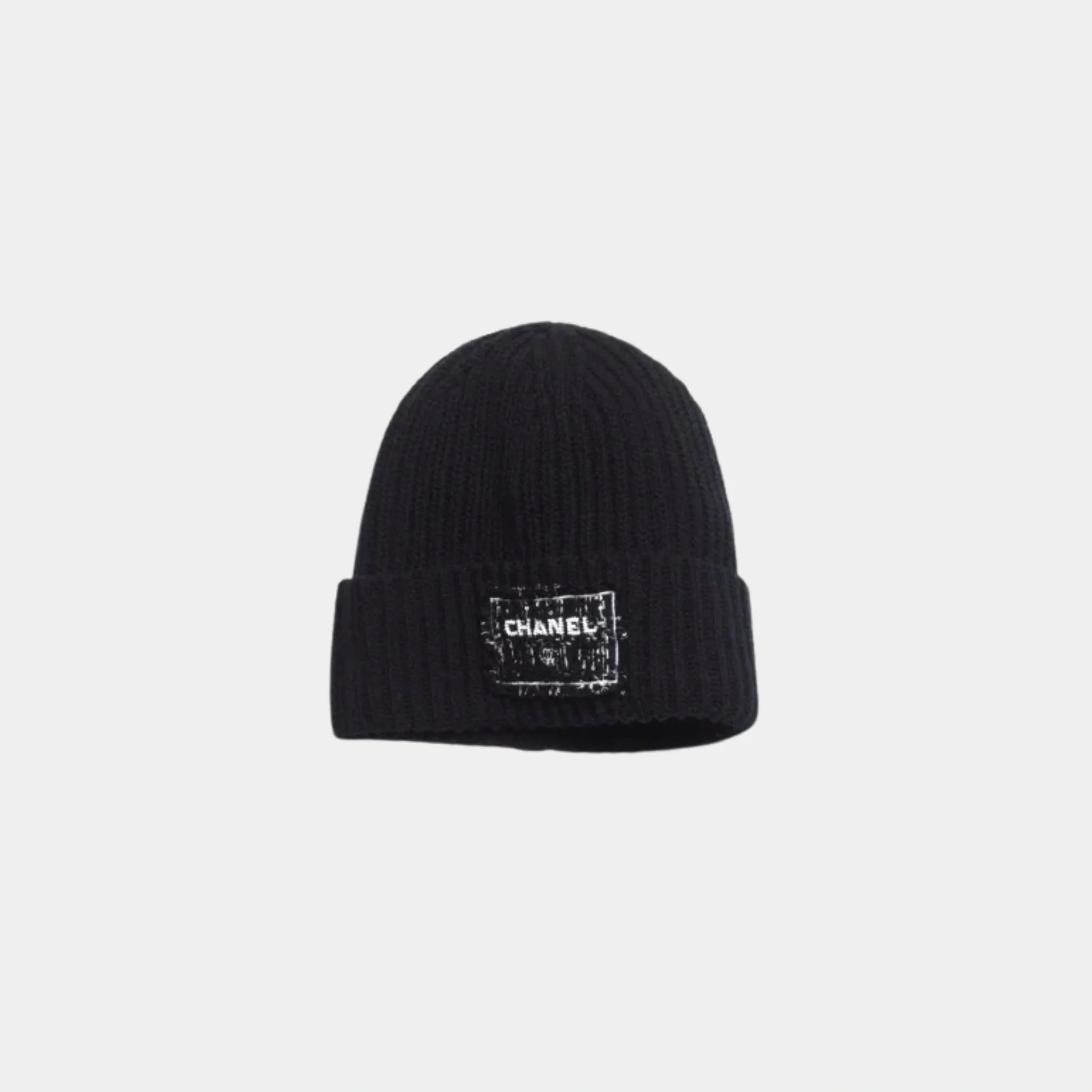 Cap Cashmere Navy Blue Black & White