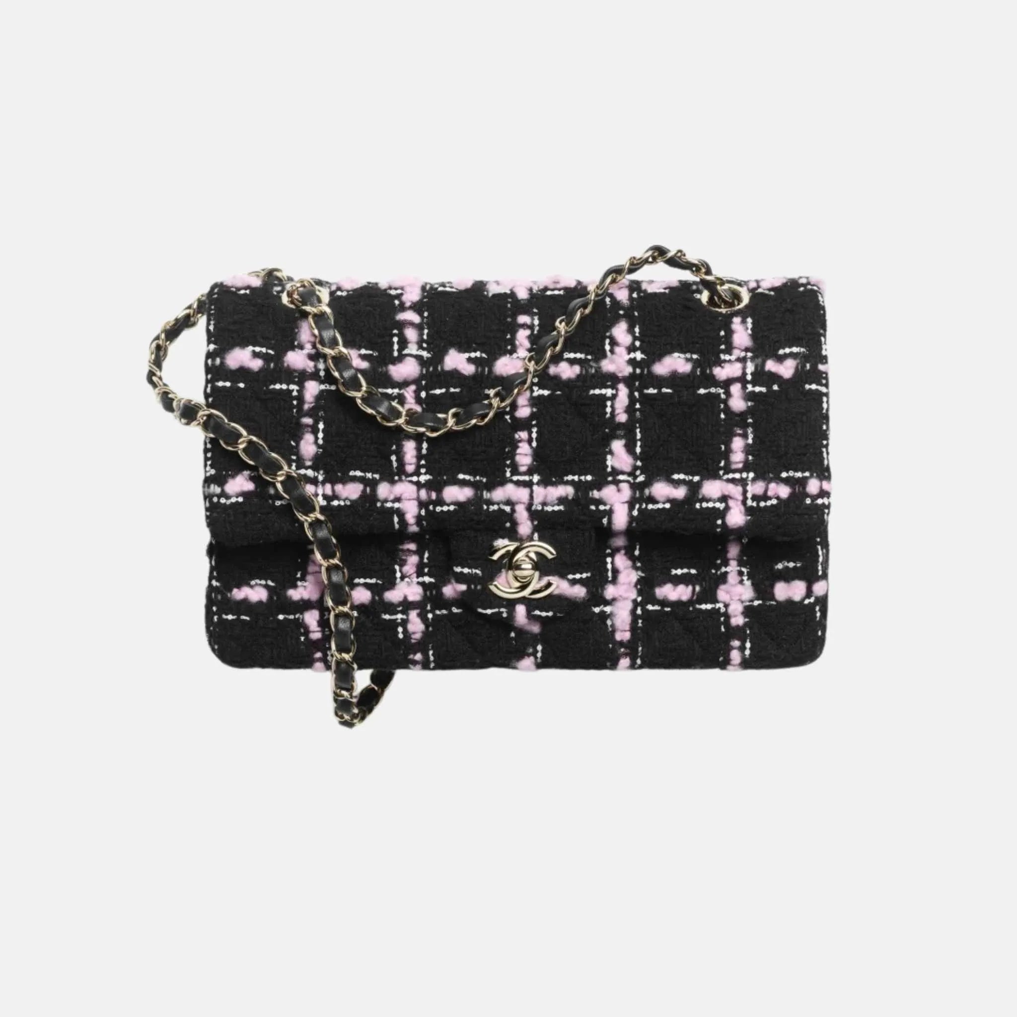 Classic 11.12 Bag in Wool Tweed and Gold Metal