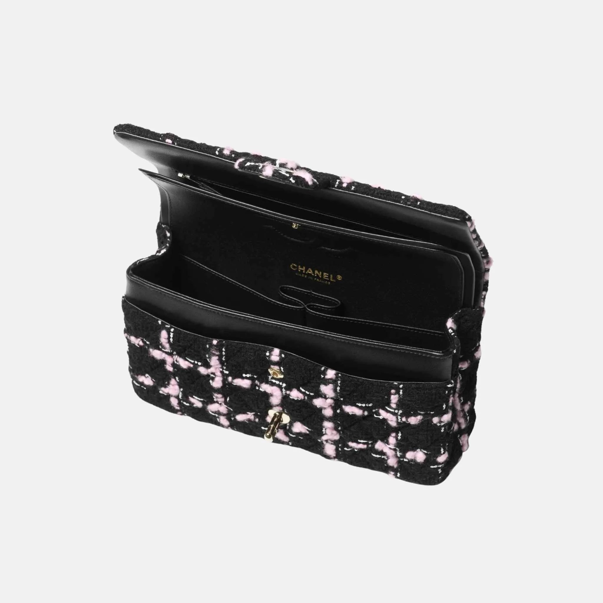 Classic 11.12 Bag in Wool Tweed and Gold Metal