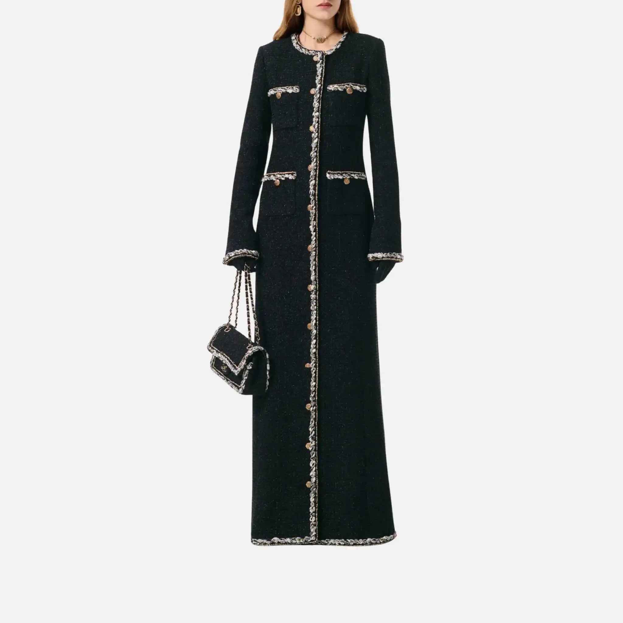 Chanel Coat Cotton Tweed