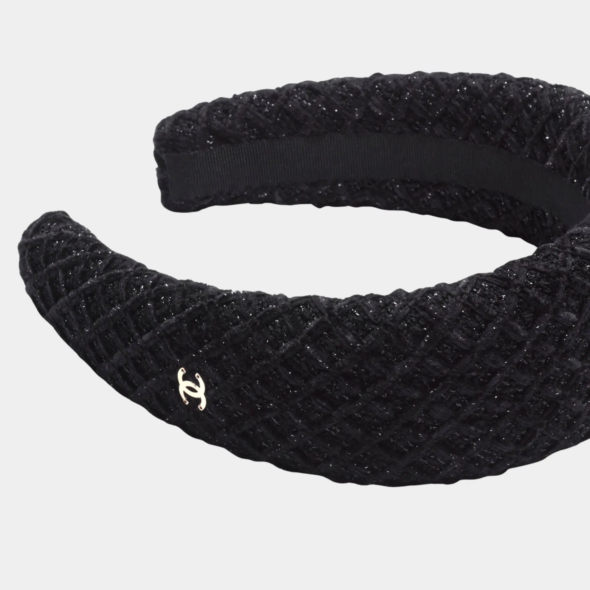 Headband Cotton Tweed Black