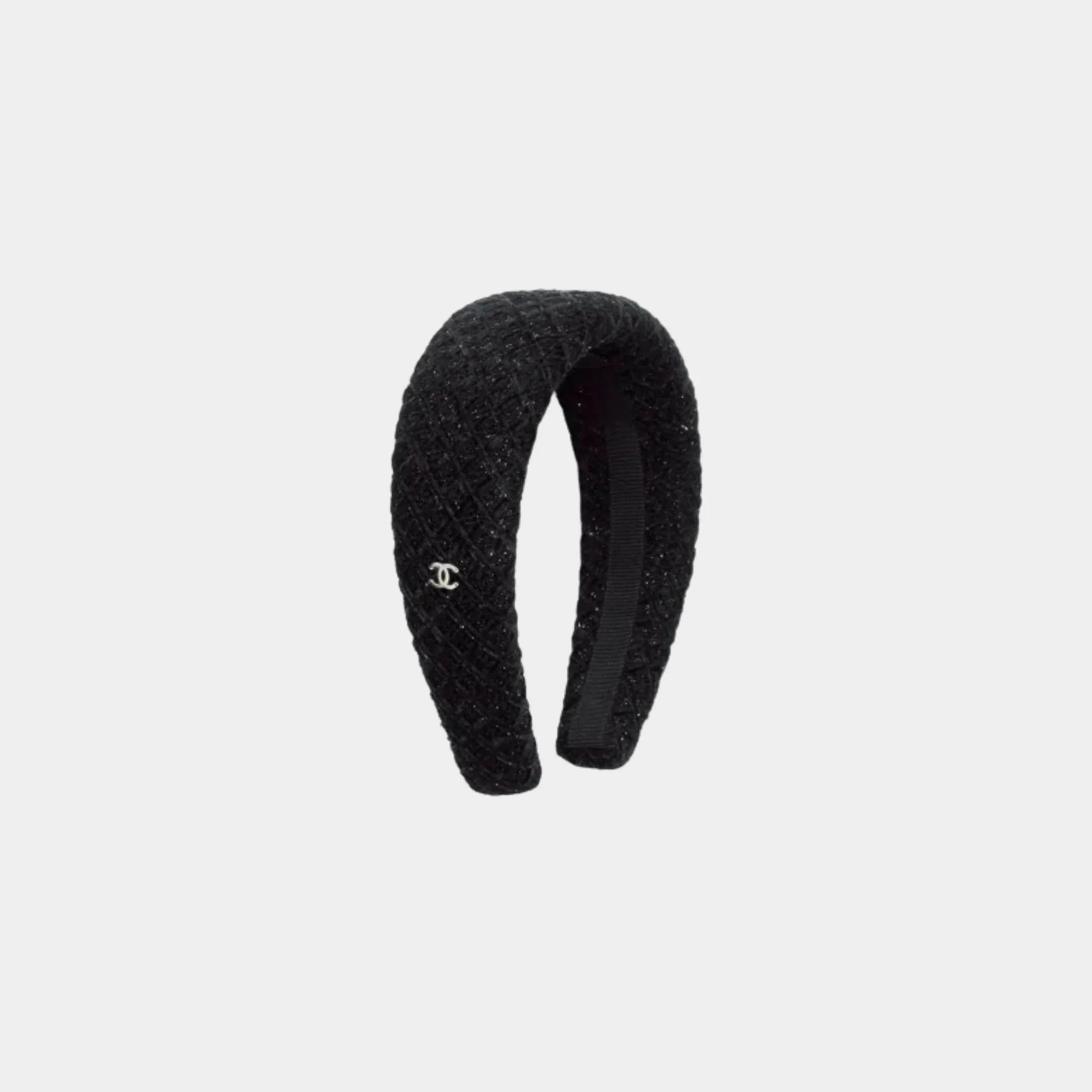 Headband Cotton Tweed Black