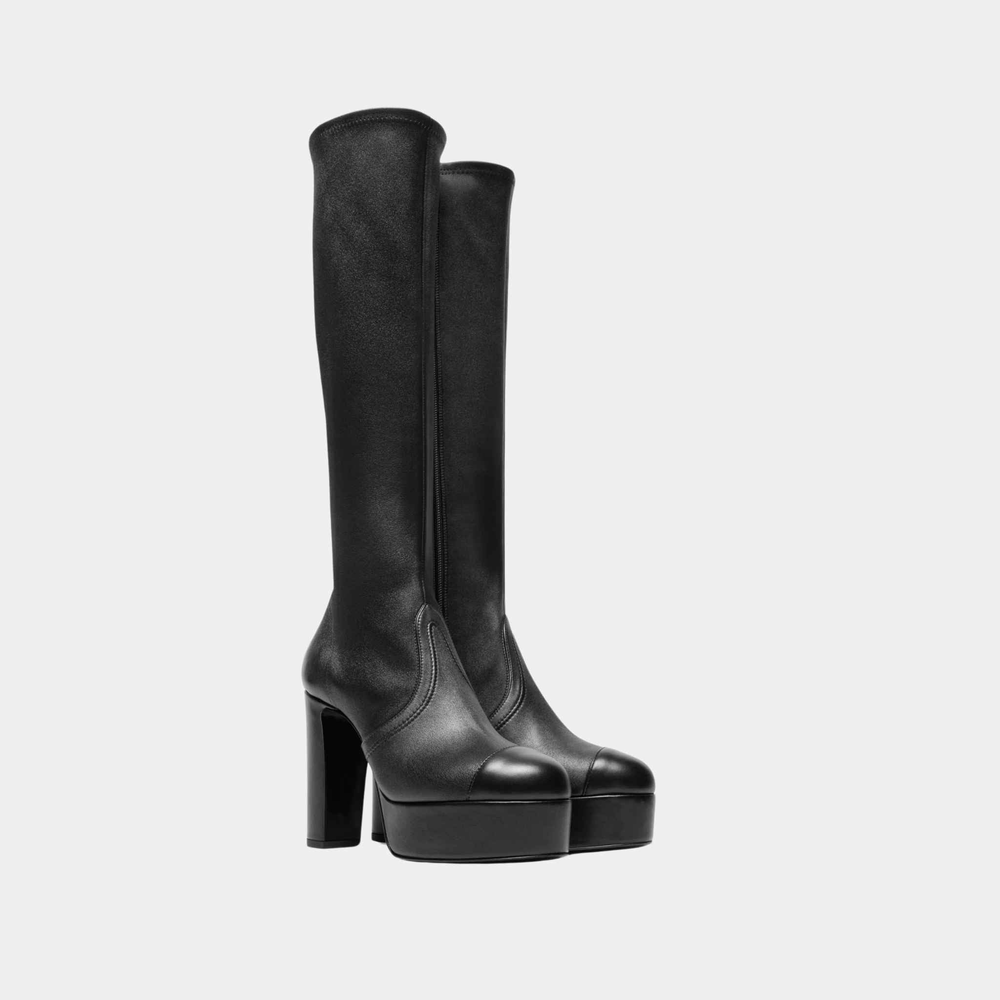 High Boots Stretch Lambskin And Lambskin Black