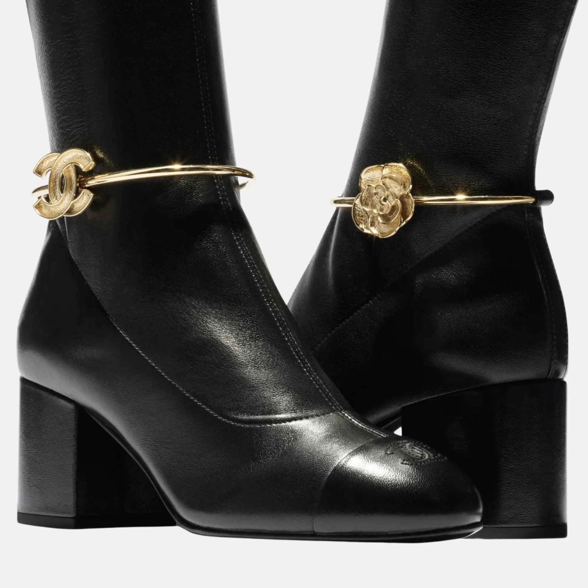 High Boots in Stretch Lambskin and Lambskin