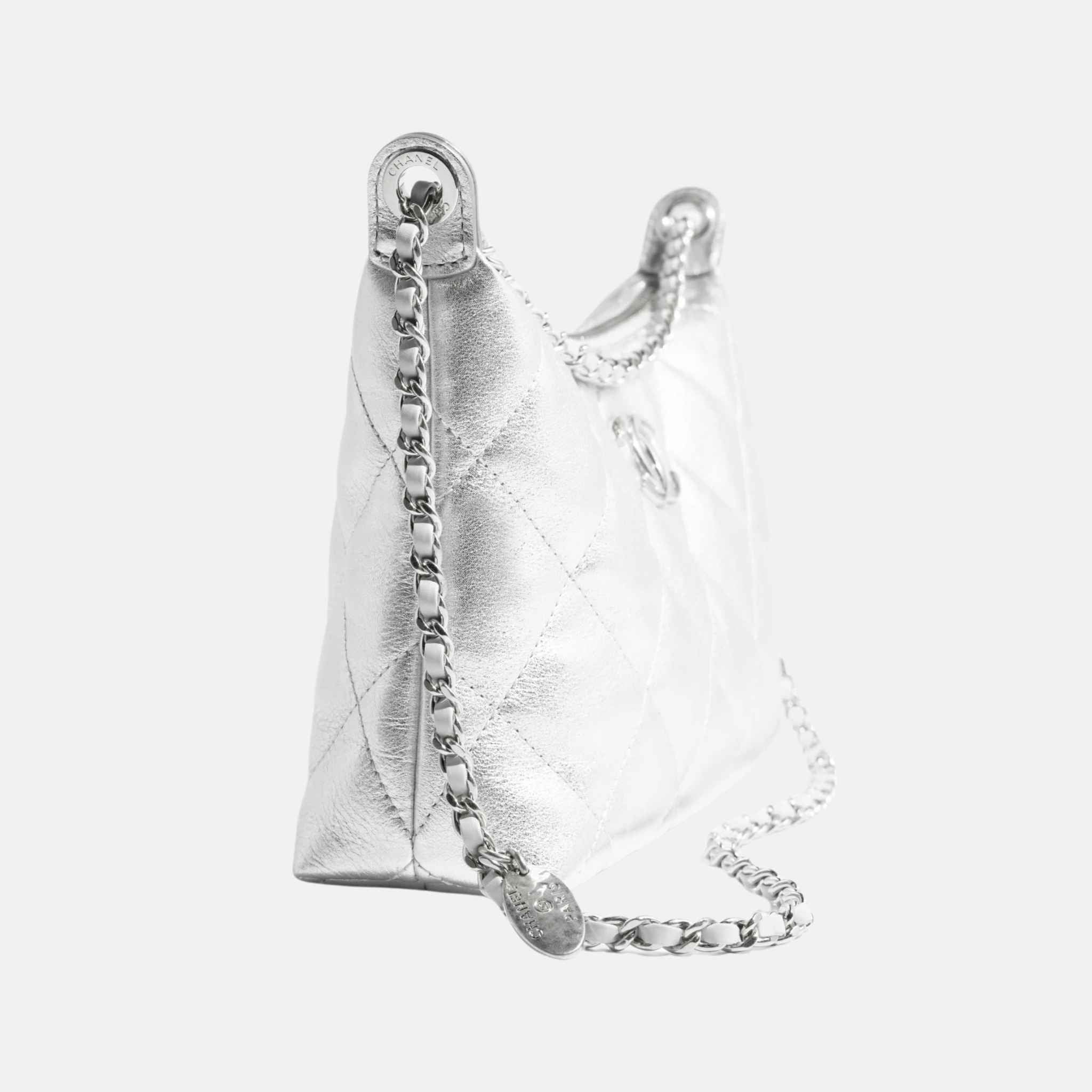 Hobo Handbag In Metallic Calfskin