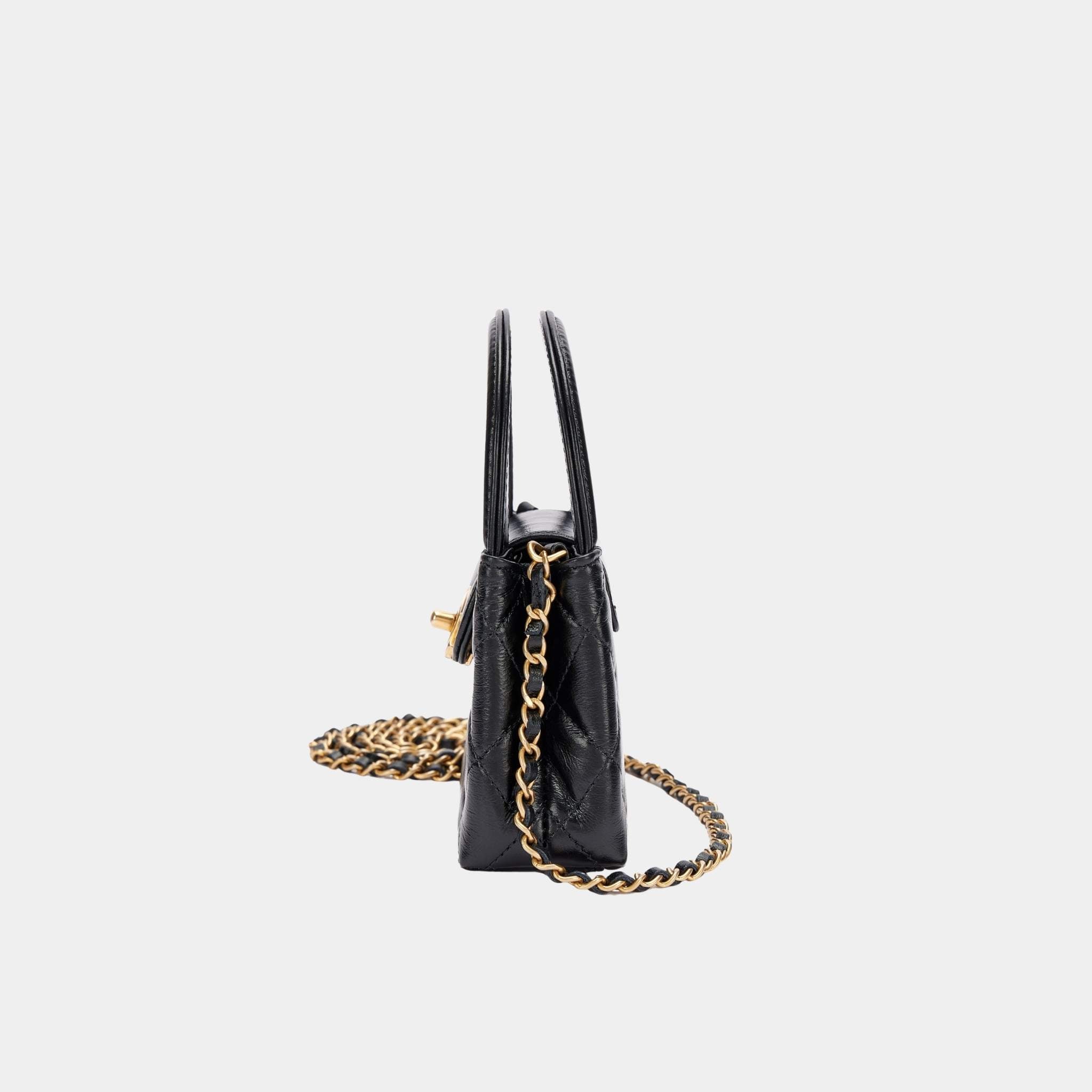 Kelly Micro Aged Calf Black