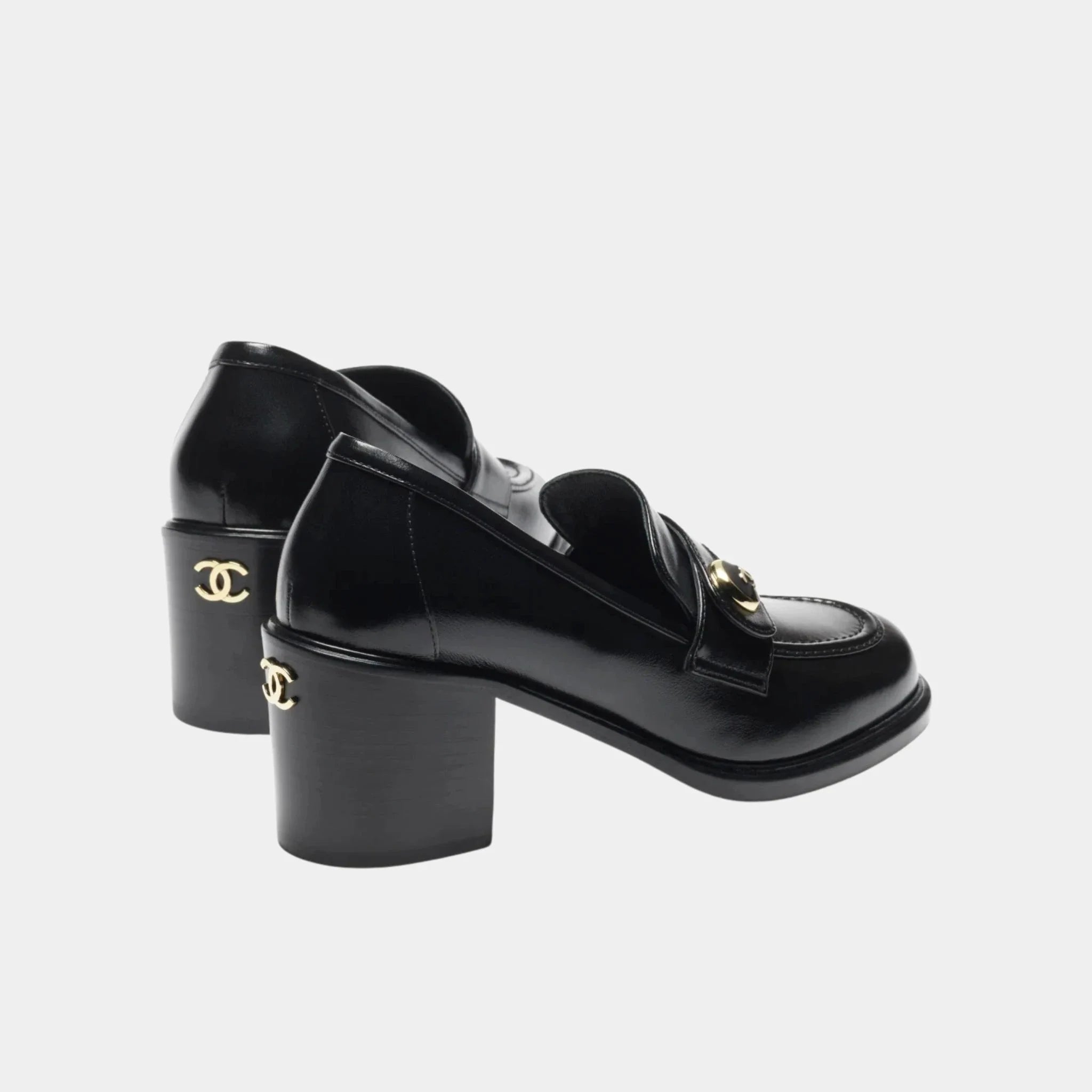 Loafers in Black Shiny Calfskin