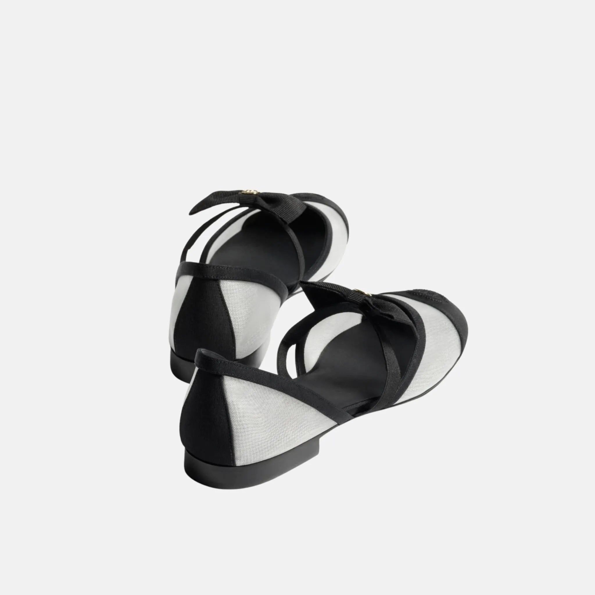 Mary Janes in Mesh and Grosgrain