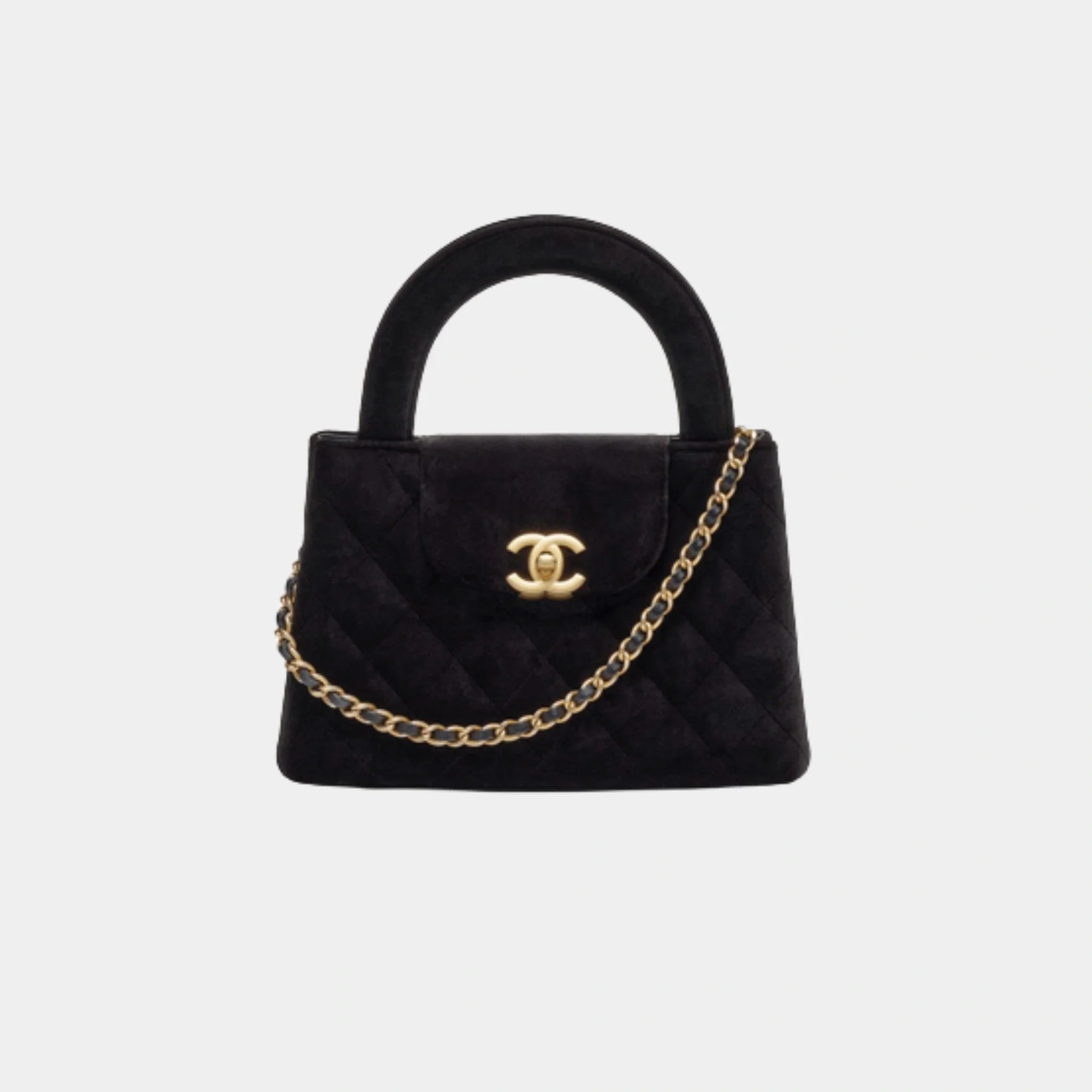 Mini Shopping bag, Black velet