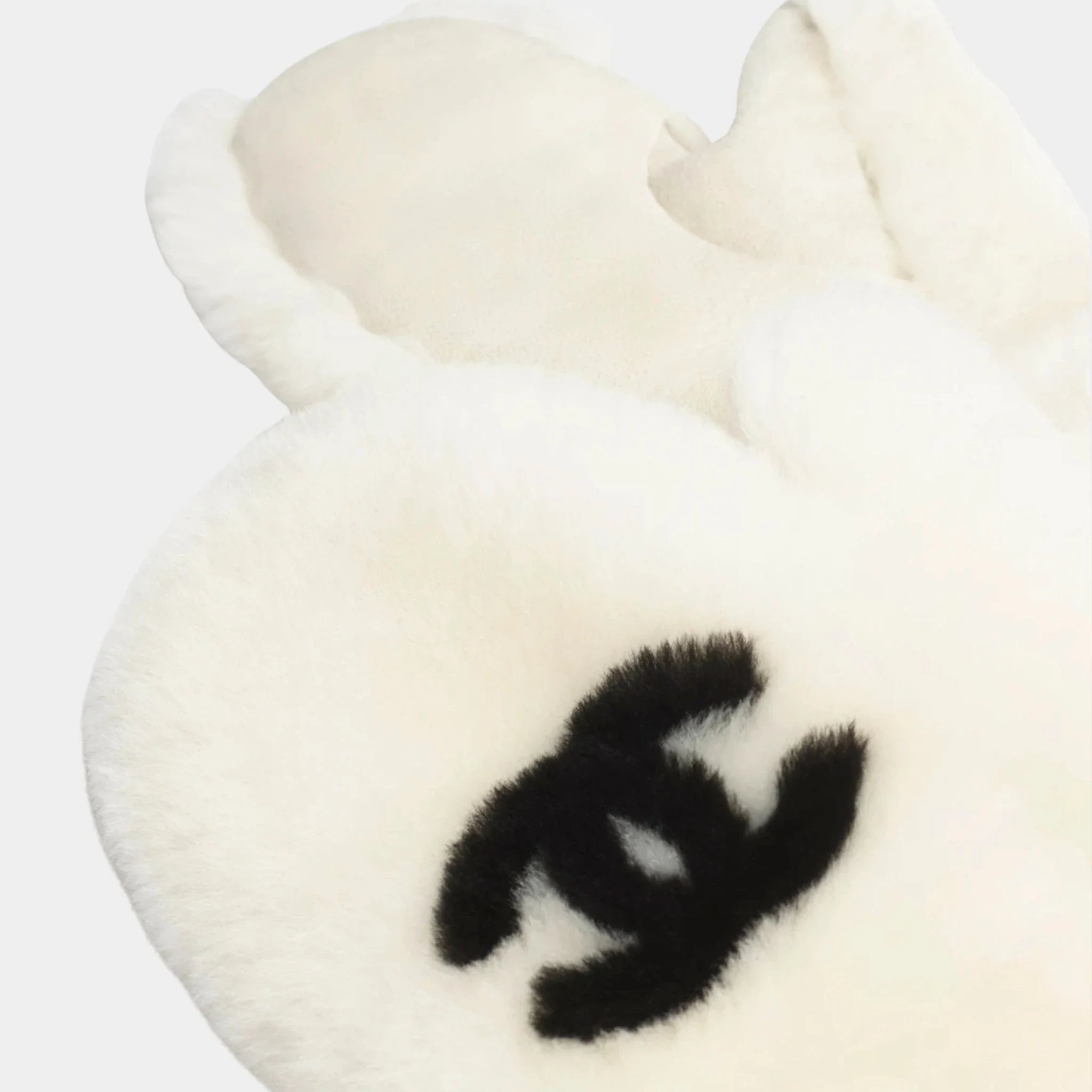 Mittens Lamb Pelt Ecru & Black