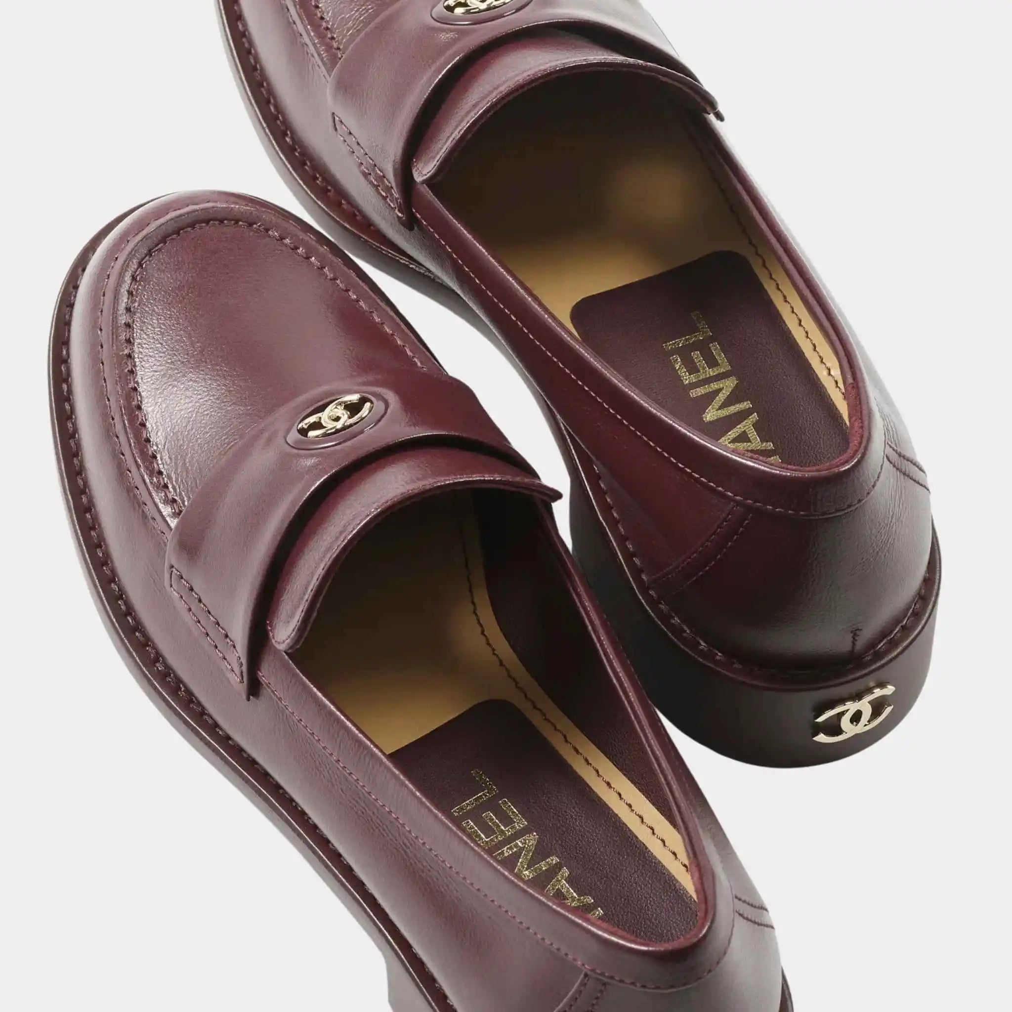 Moccasins Calfskin Burgundy