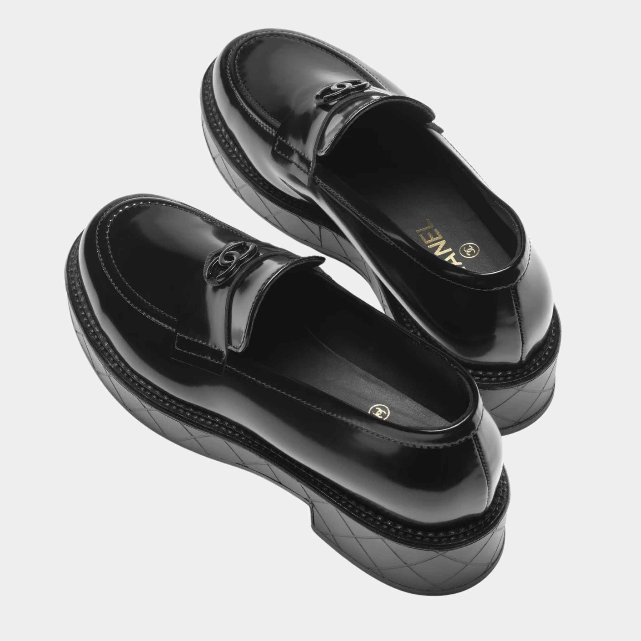 Moccasins Shiny Calfskin Black