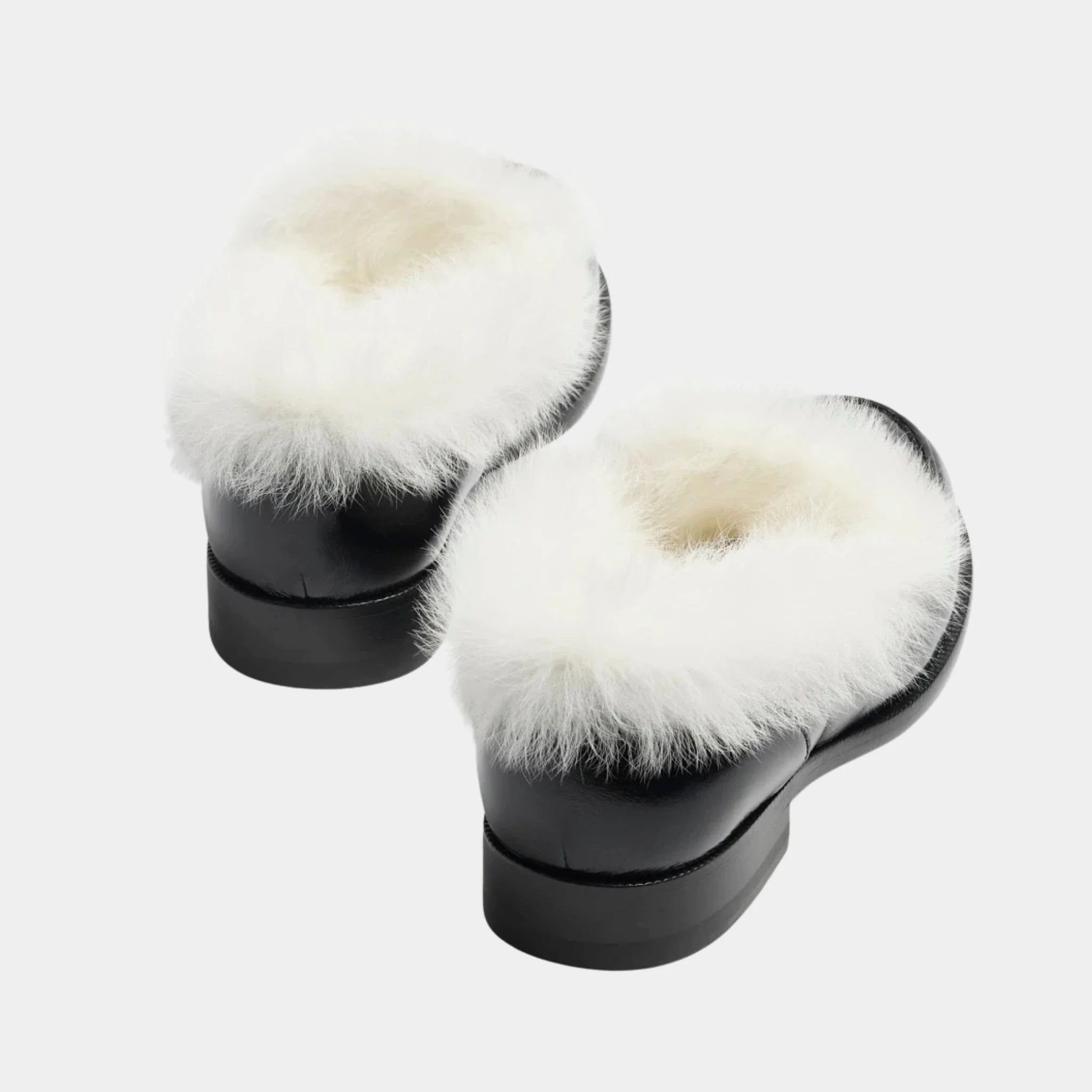 Moccasins Shiny Crumpled Lamb & Wool Lamb