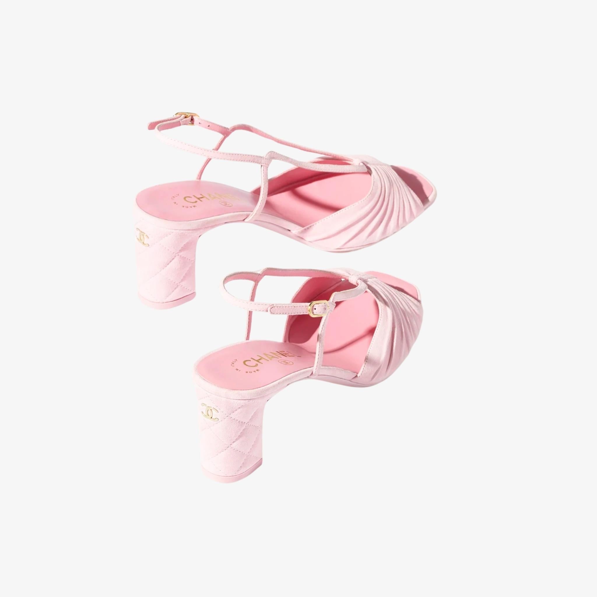Sandals Suede Kidskin Light Pink