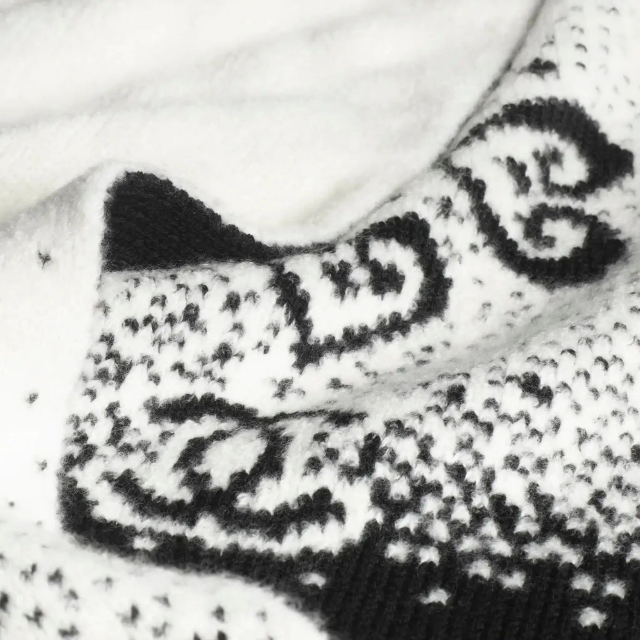 Scarf Cashmere & wool Black & White