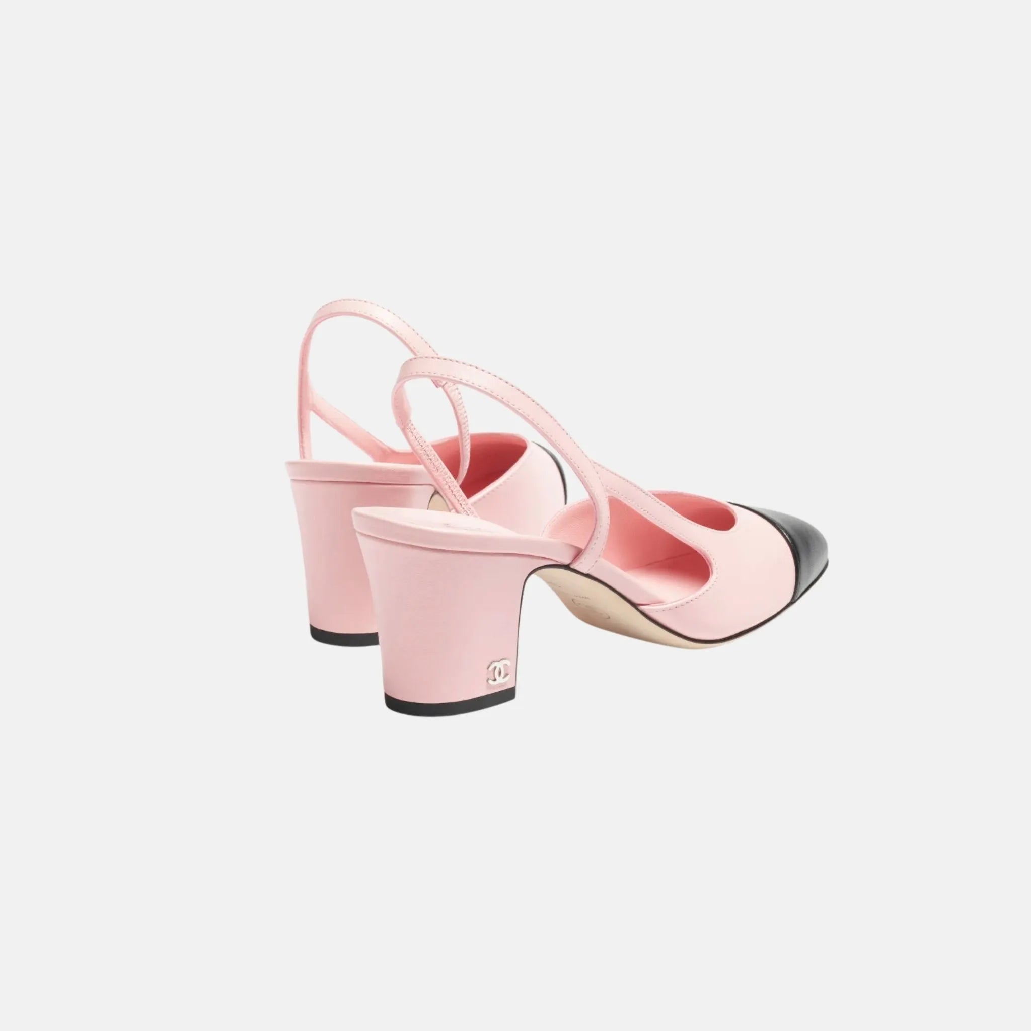 Slingbacks in Light Pink and Black