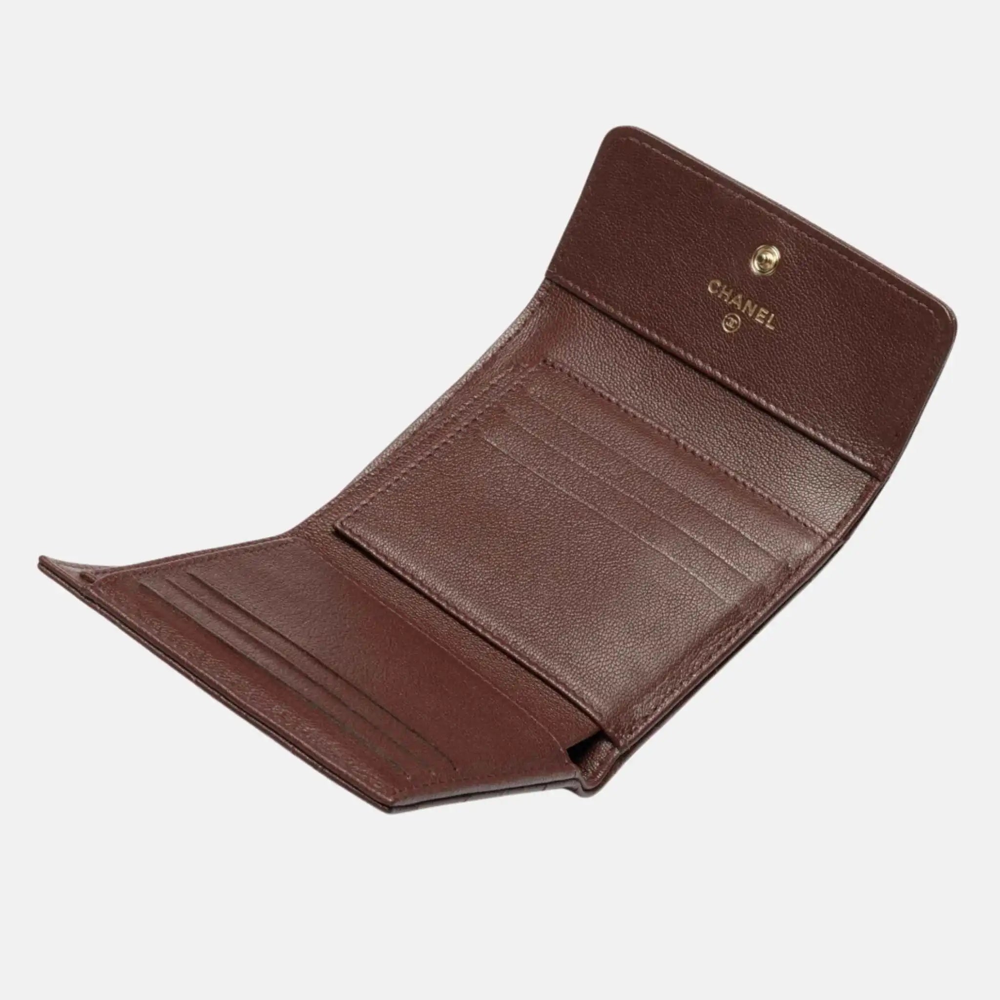 Small Flap Wallet Grained Goatskin