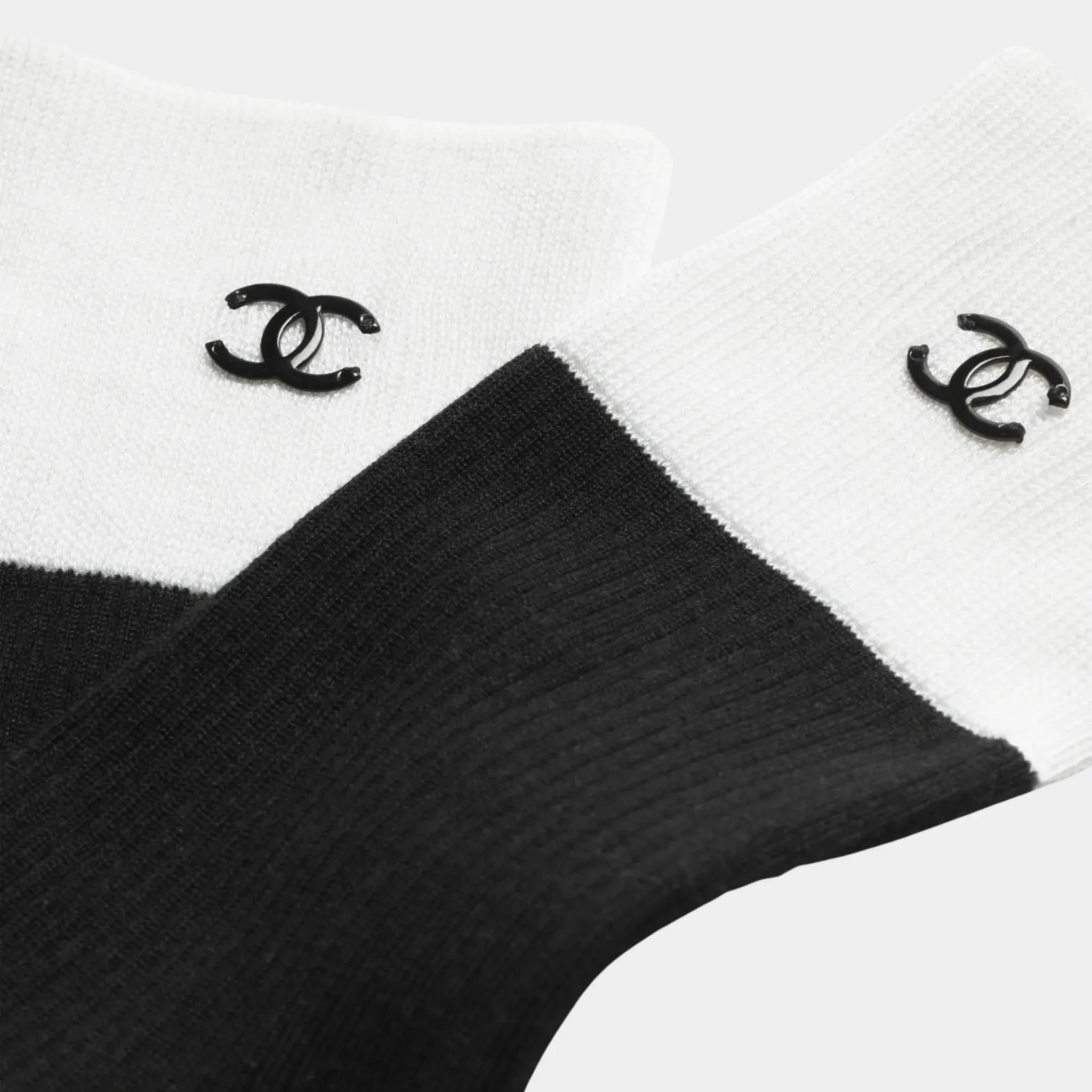 Socks Silk & Cotton Black & White