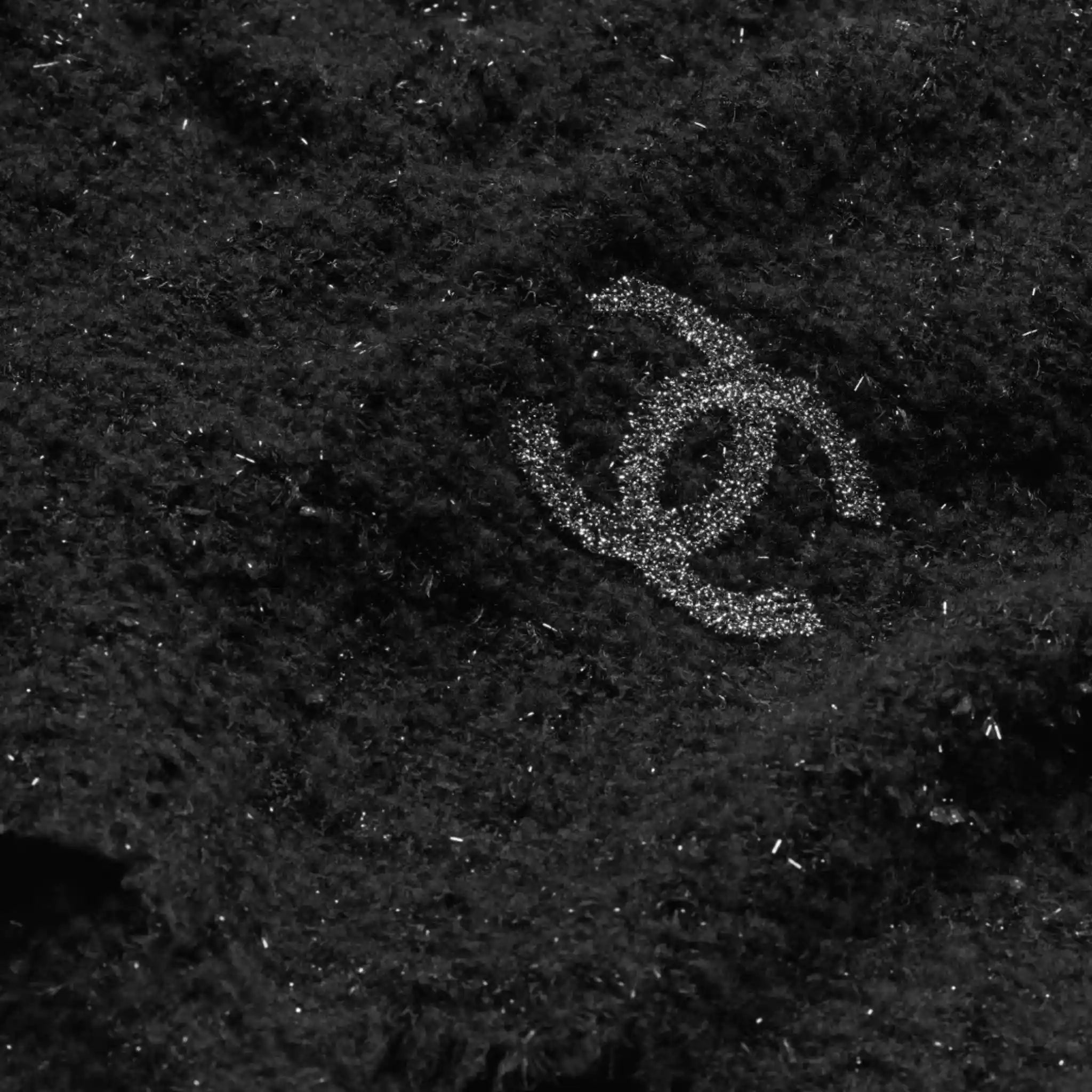 Stole Wool & Blended Fibers Black & Silver