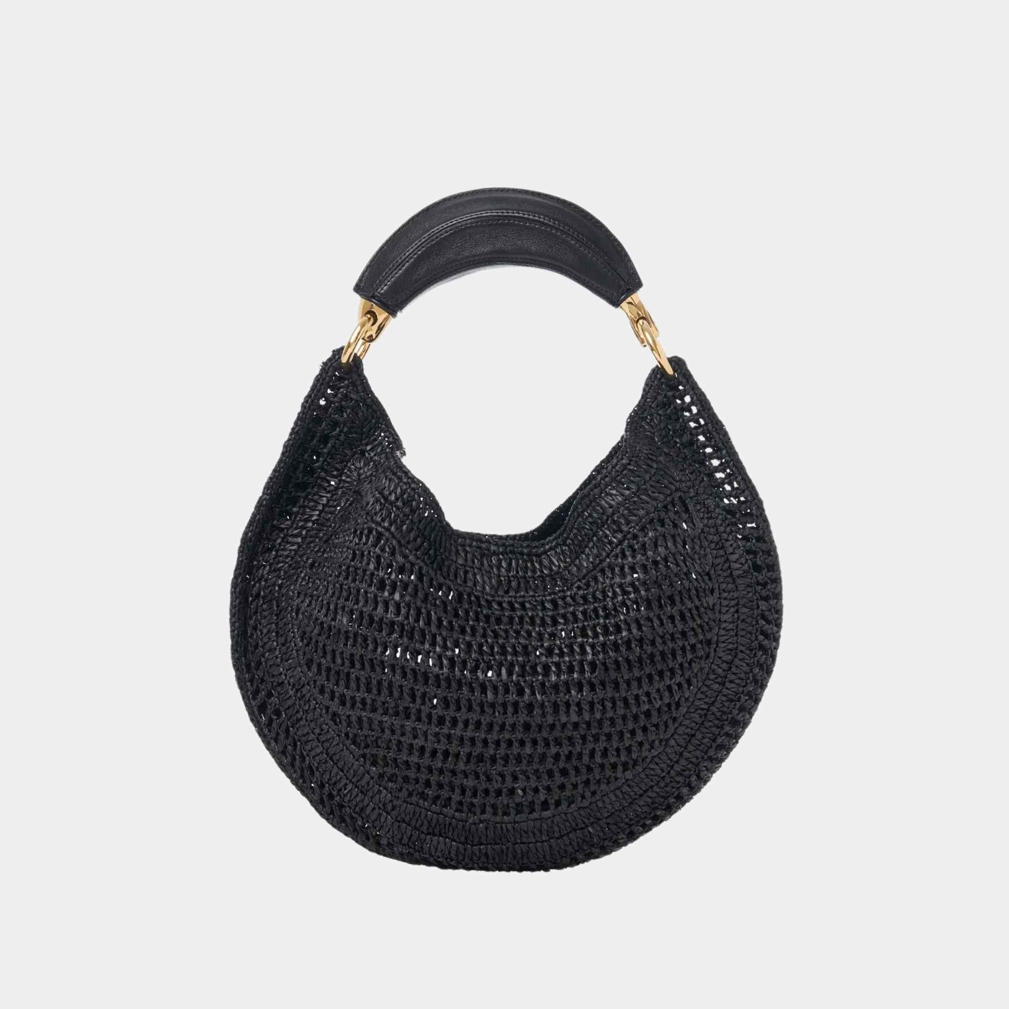 Summer Banana Hobo Bag in Raffia