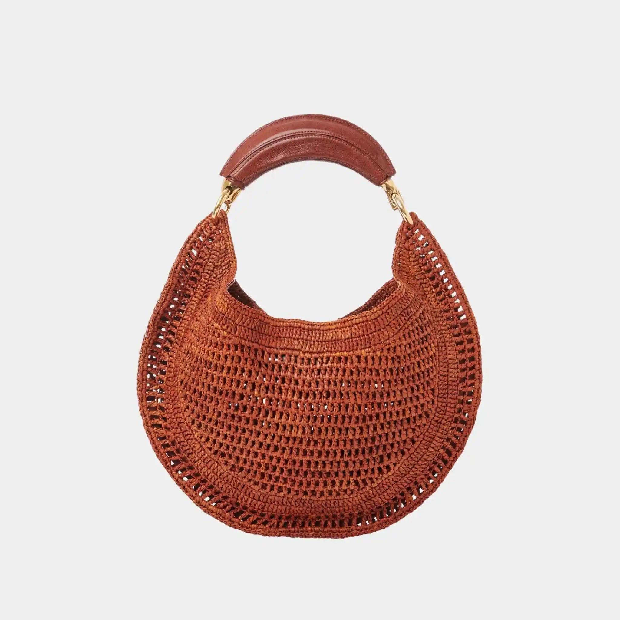 Summer Banana Hobo Bag in Raffia