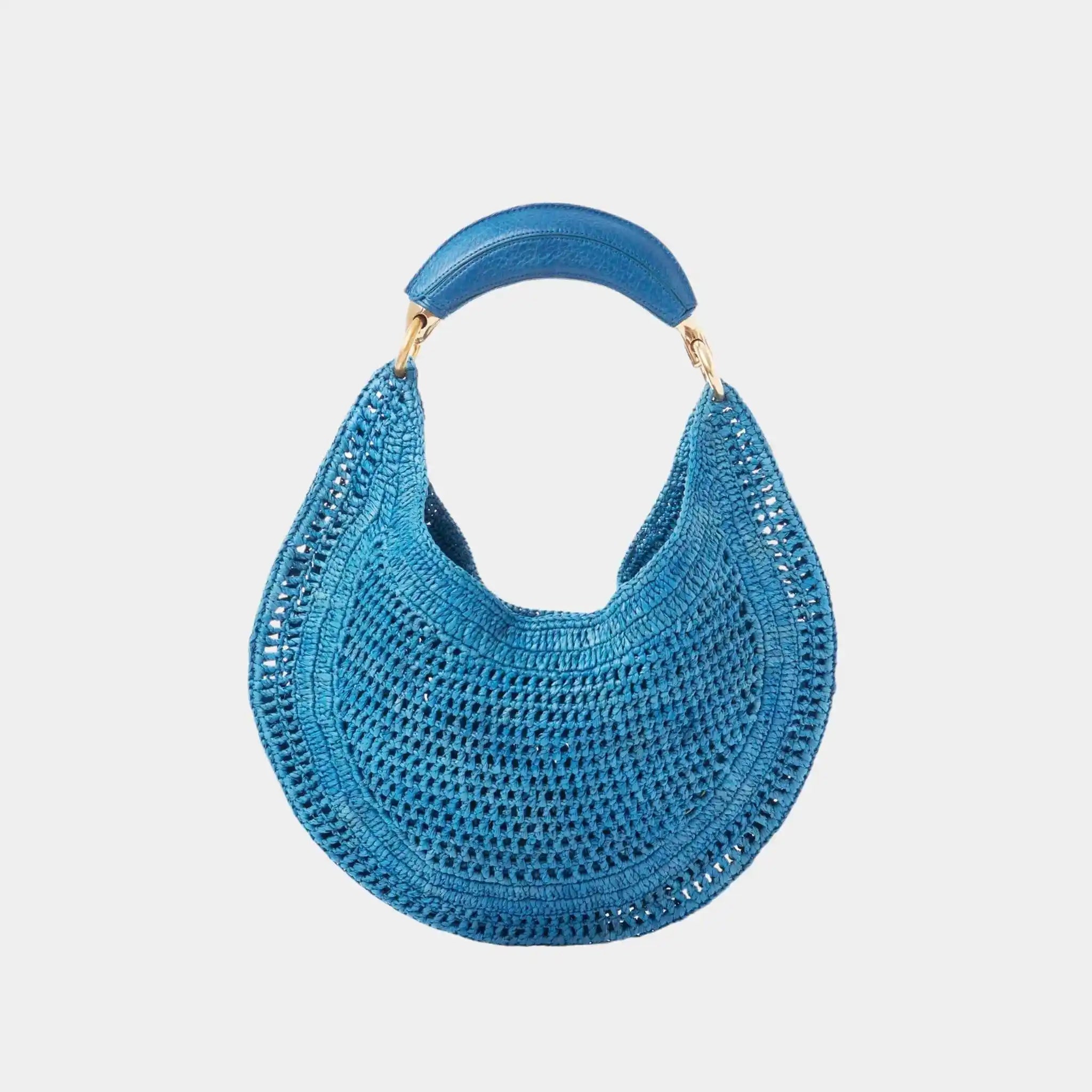 Summer Banana Hobo Bag in Raffia