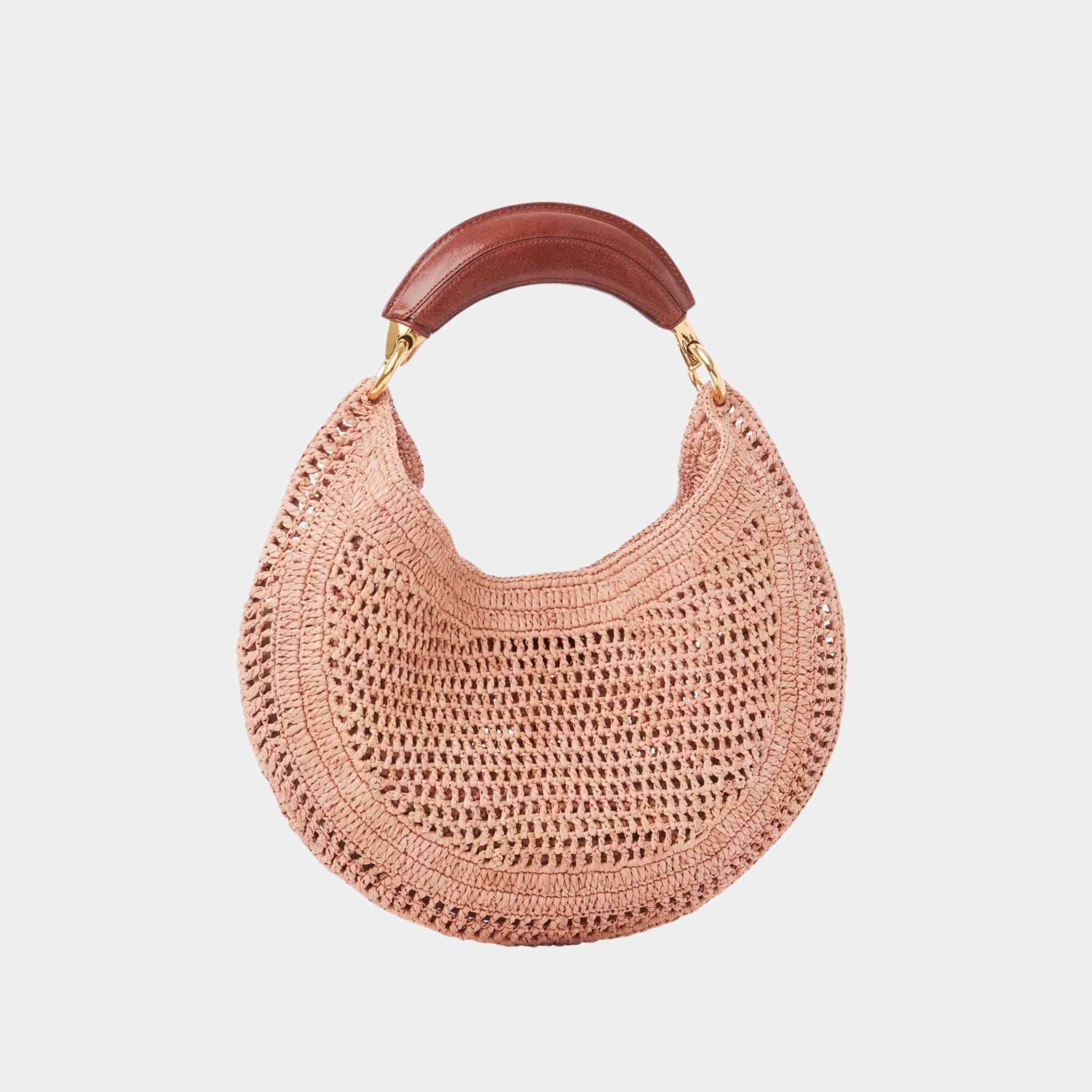 Summer Banana Hobo Bag in Raffia