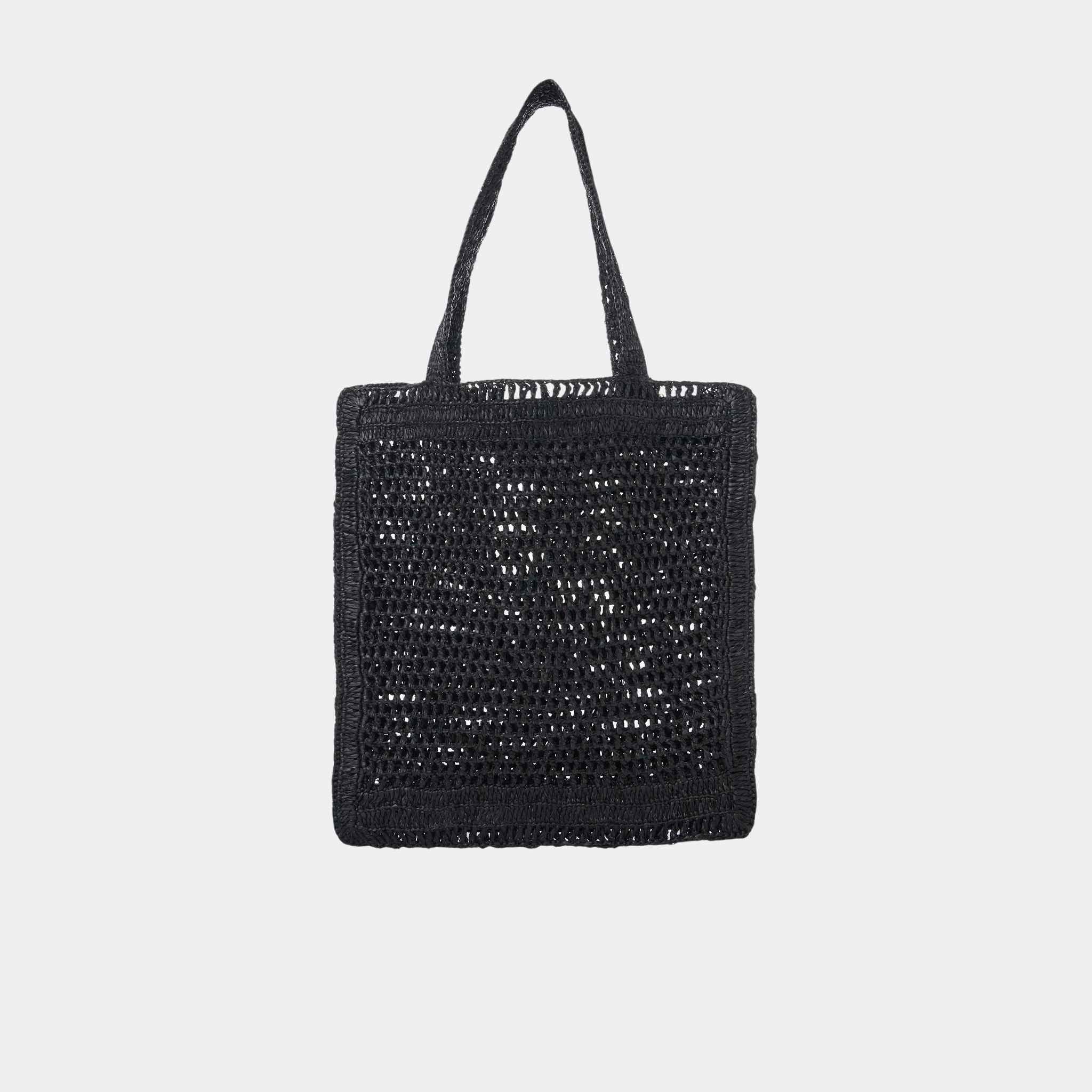 Summer Banana Tote Bag in Raffia