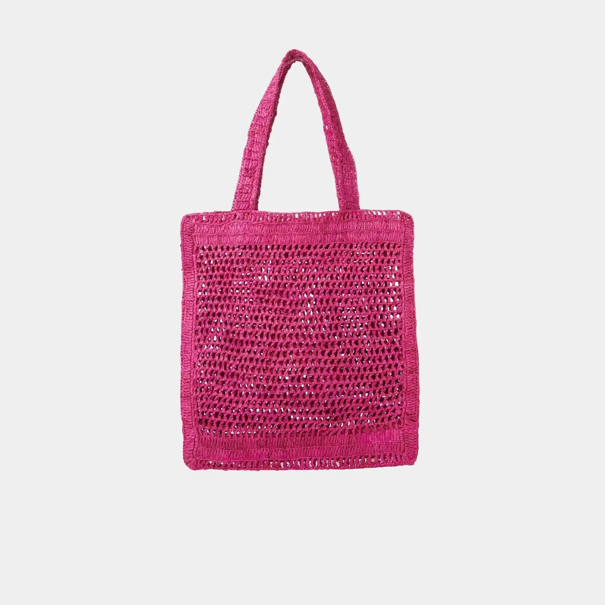 Summer Banana Tote Bag in Raffia