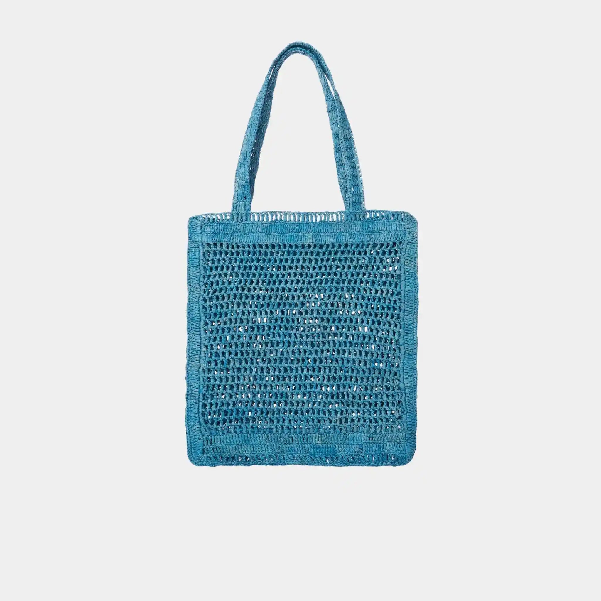 Summer Banana Tote Bag in Raffia