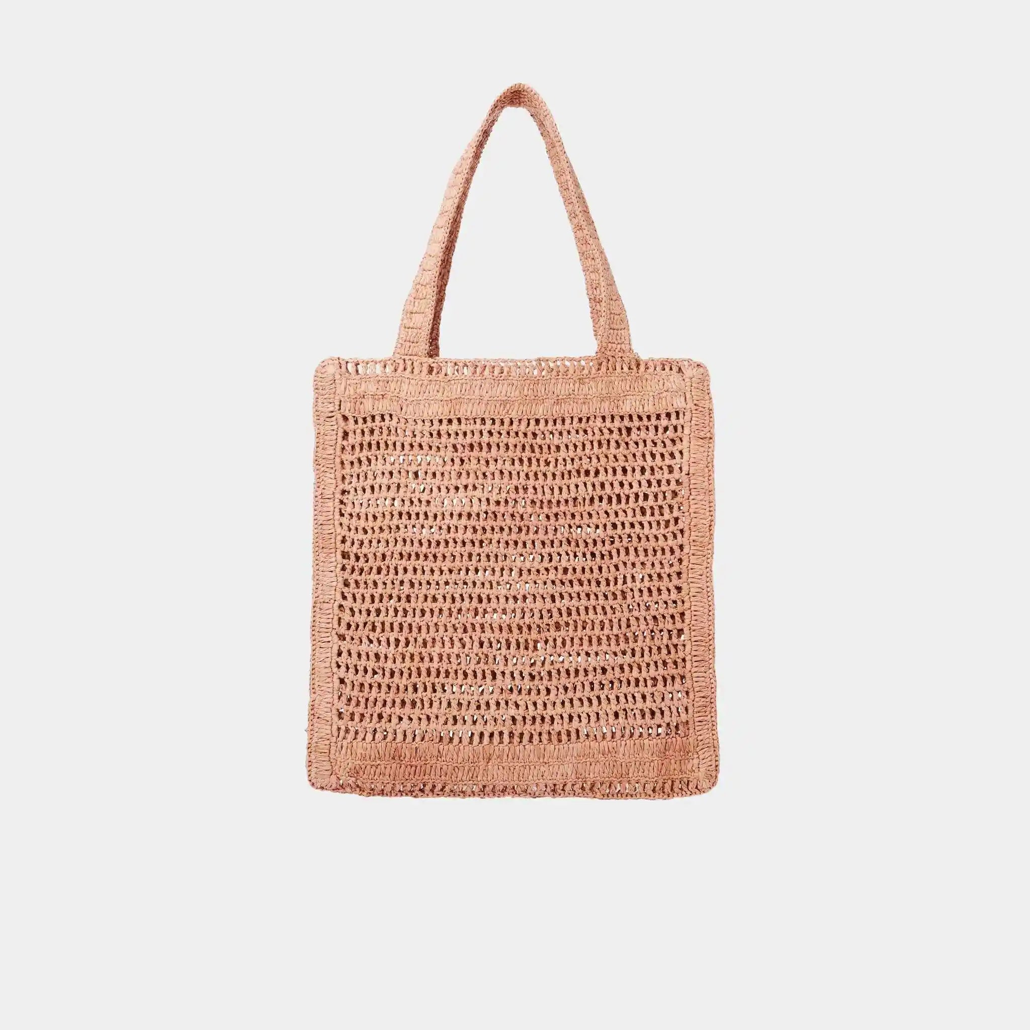 Summer Banana Tote Bag in Raffia